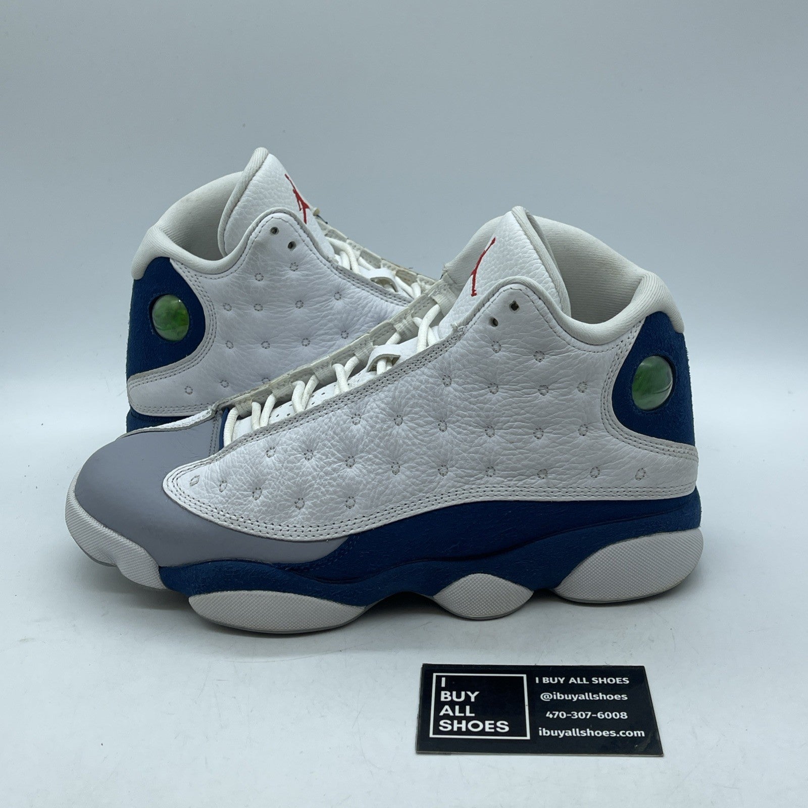 Size 9 - Jordan 13 Retro Mid French Blue White Suede Leather (414571-164)
