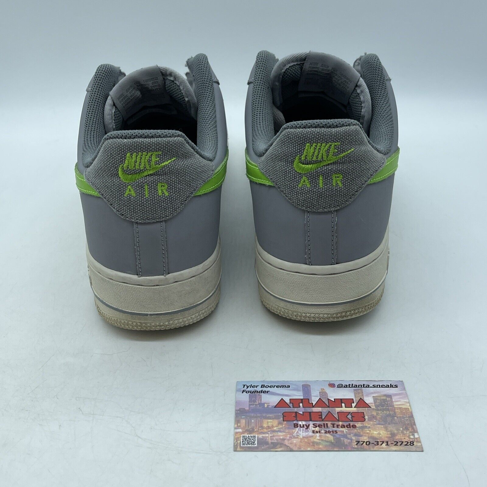 Size 11.5 - Nike Air Force 1 Low Wolf Grey Green (488298-009)