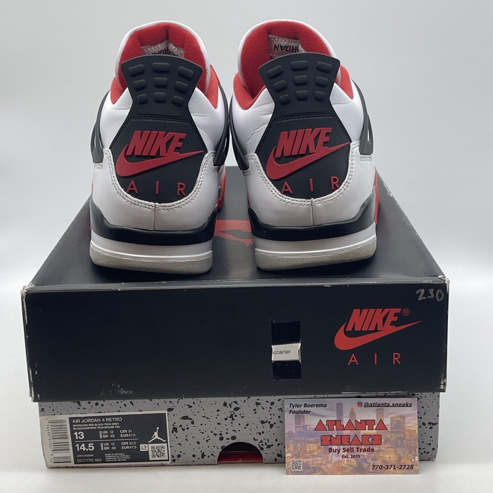 Size 13 - Jordan 4 Retro OG Mid Fire Red White Black (DC7770-160)