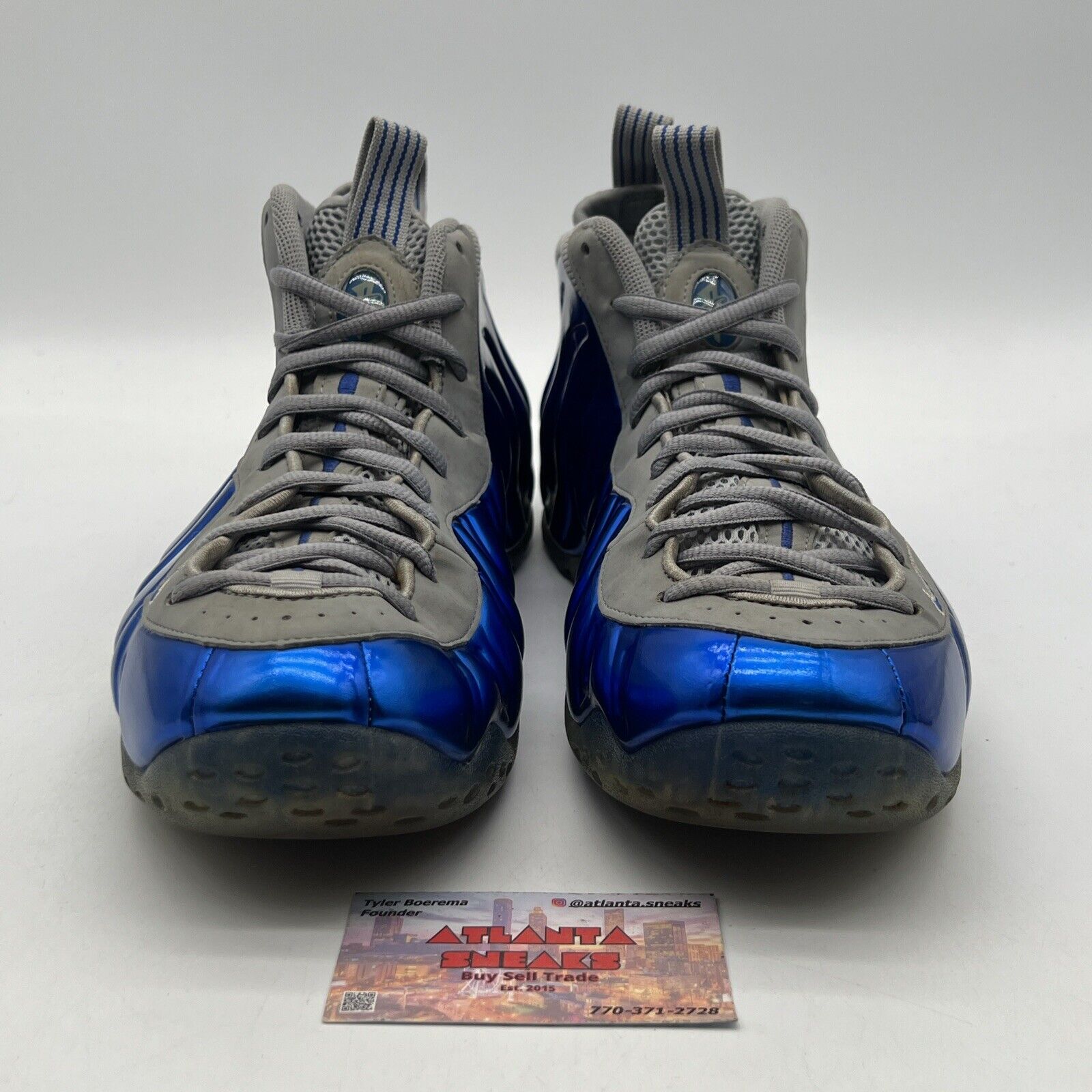 Size 13 - Nike Air Foamposite One Sport Royal Grey Suede Blue (314996-401)