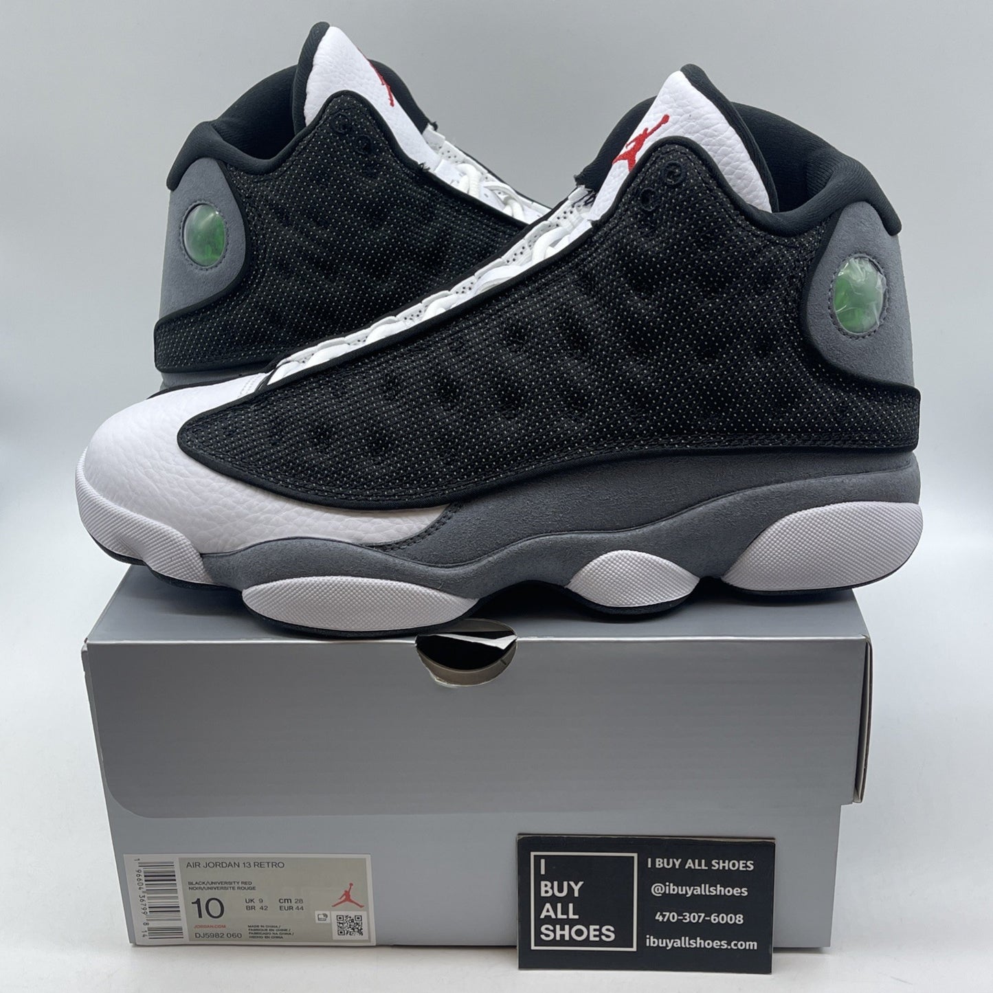 Size 10 - Air Jordan 13 Retro Black Flint Grey Suede Leather (DJ5982-060)