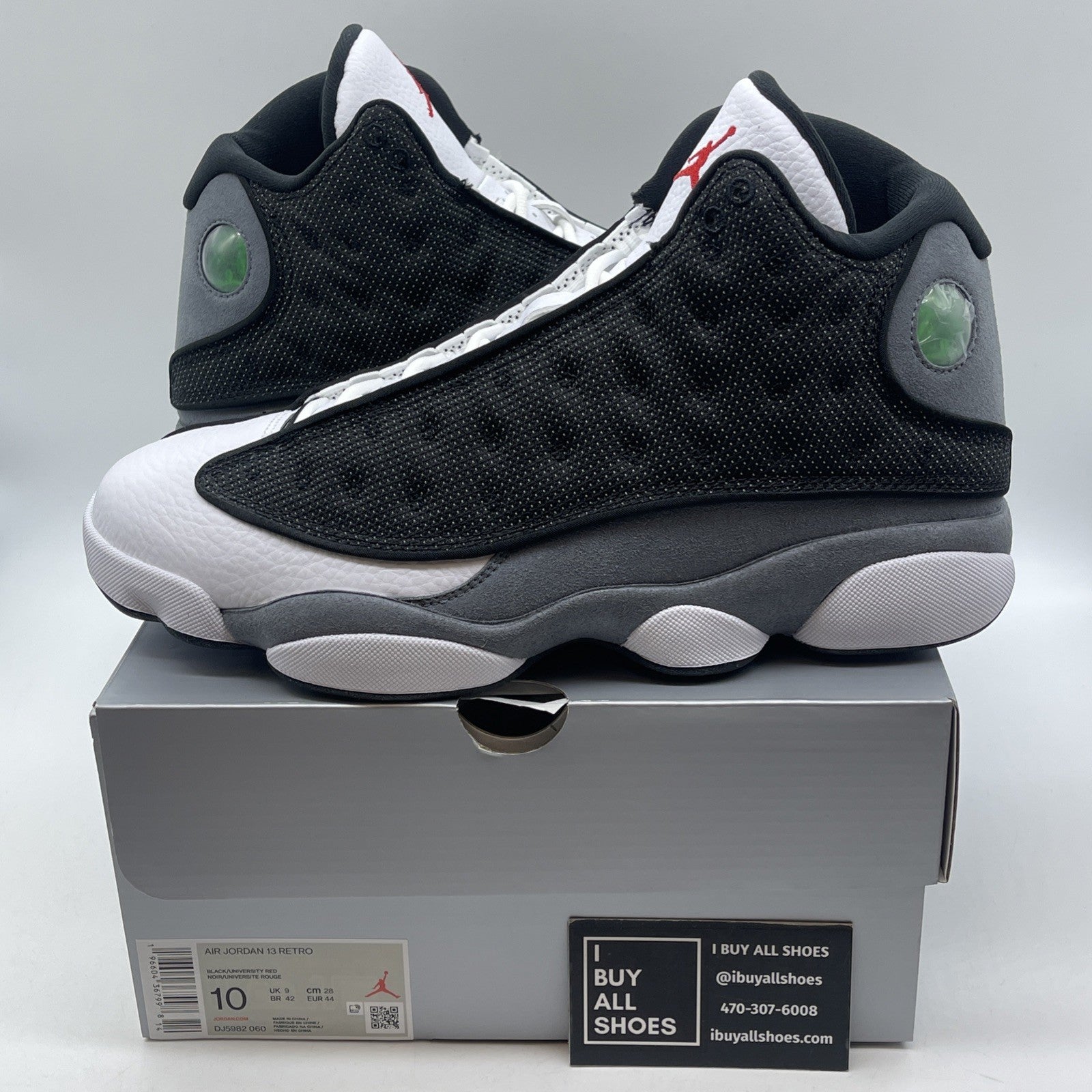 Size 10 - Air Jordan 13 Retro Black Flint Grey Suede Leather (DJ5982-060)
