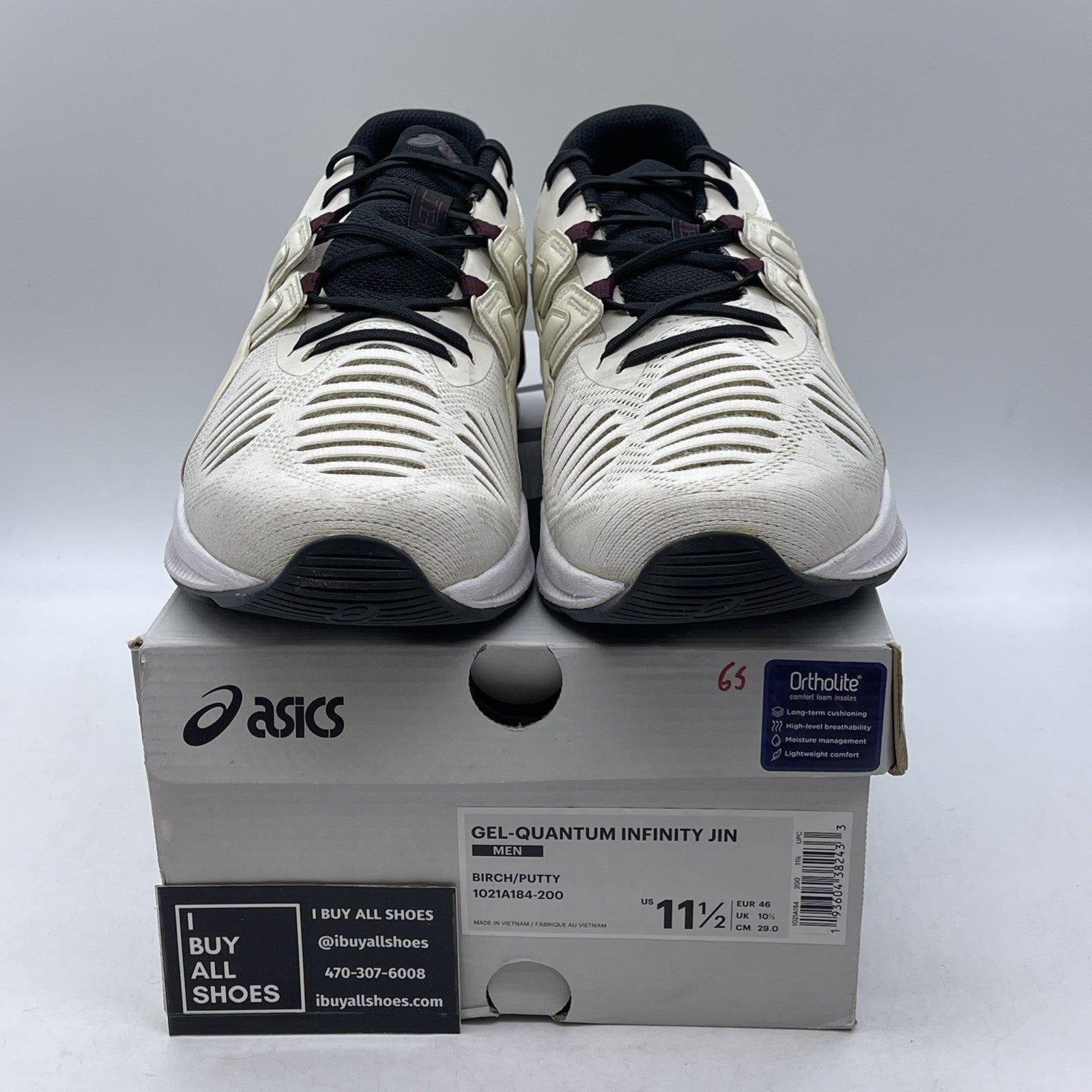 Size 11.5 - Asics Gel Quantity Infinity Jin Heel Red Black Cream (1021A184)