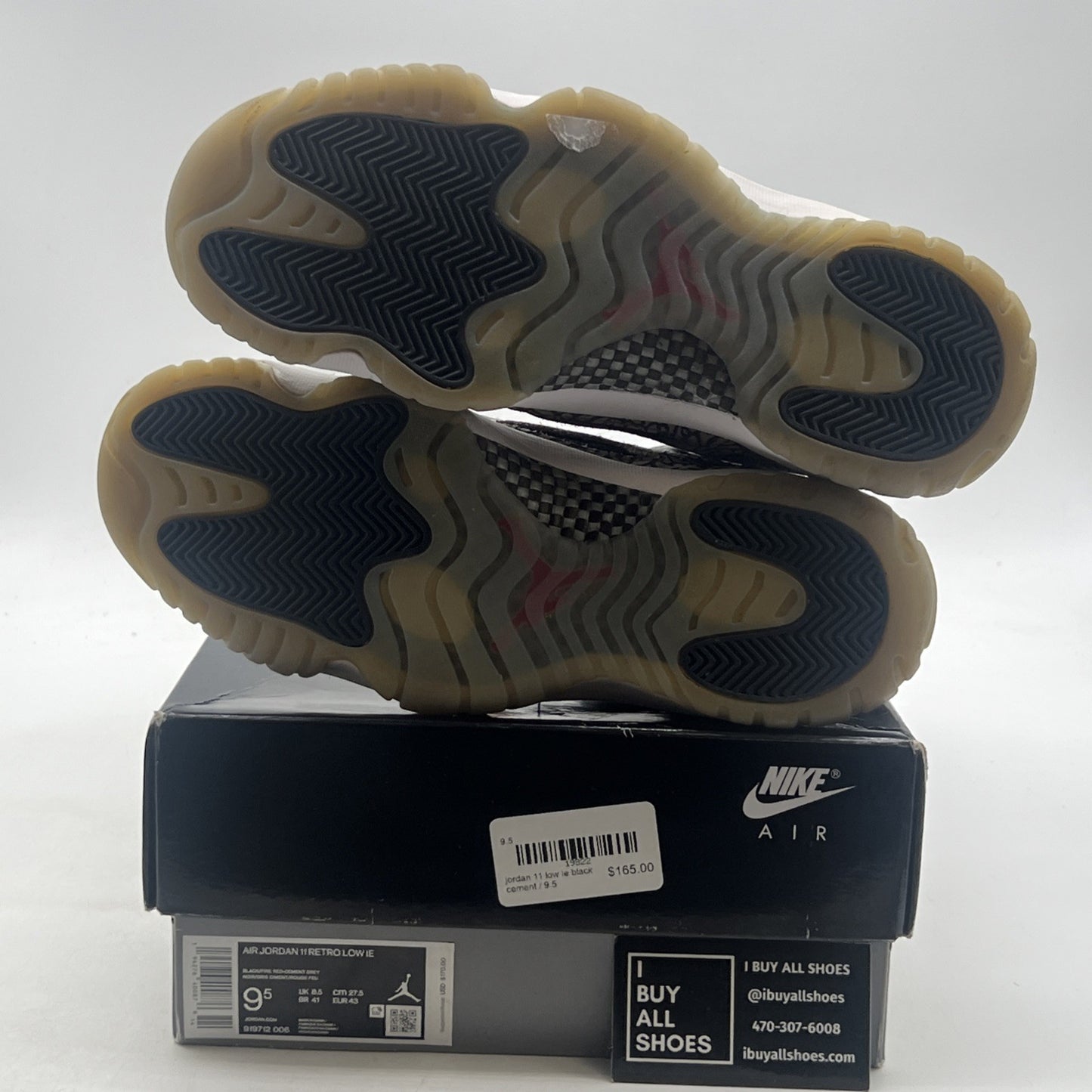 Size 9.5 - Air Jordan 11 Retro IE Low Black Cement (919712-006)