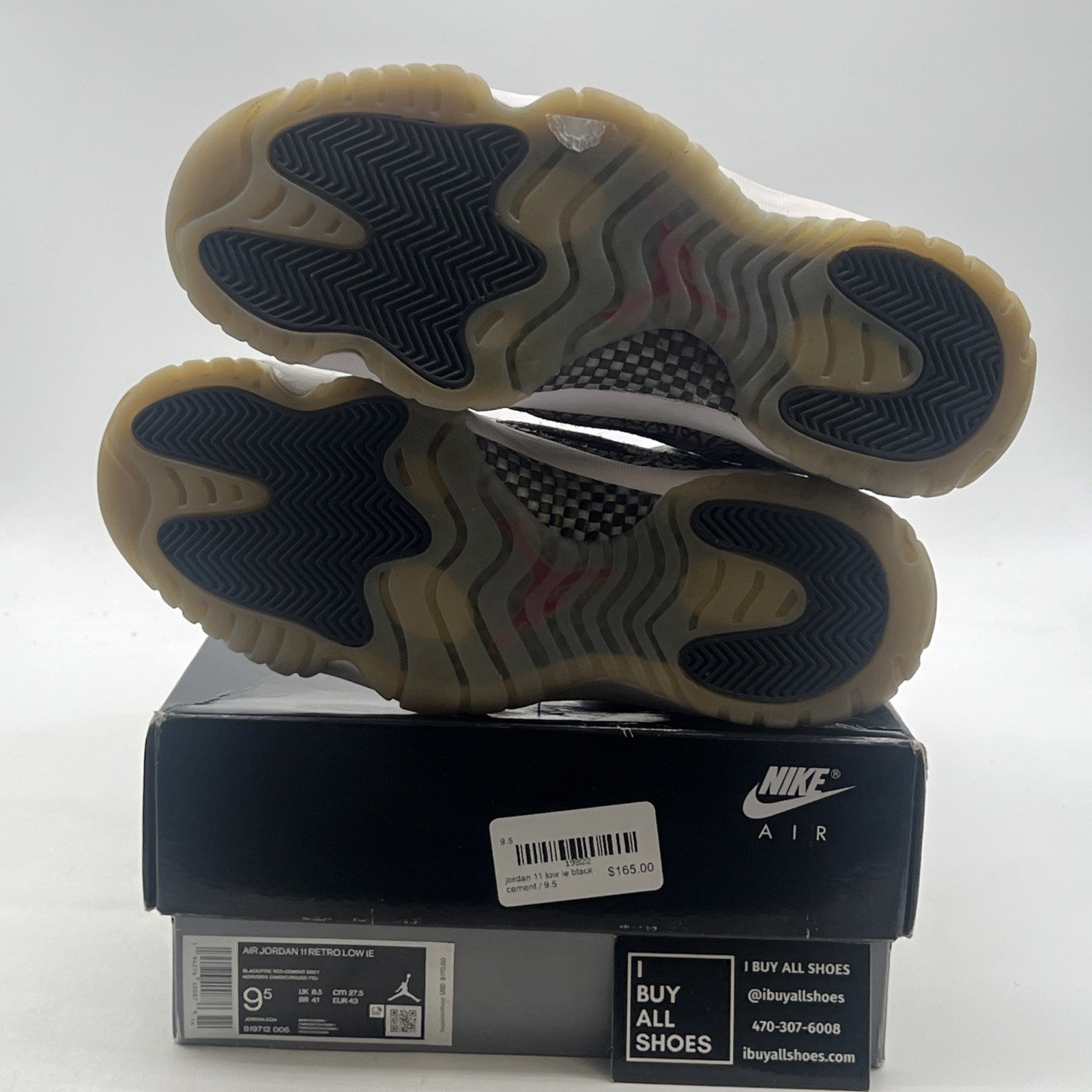 Size 9.5 - Air Jordan 11 Retro IE Low Black Cement (919712-006)