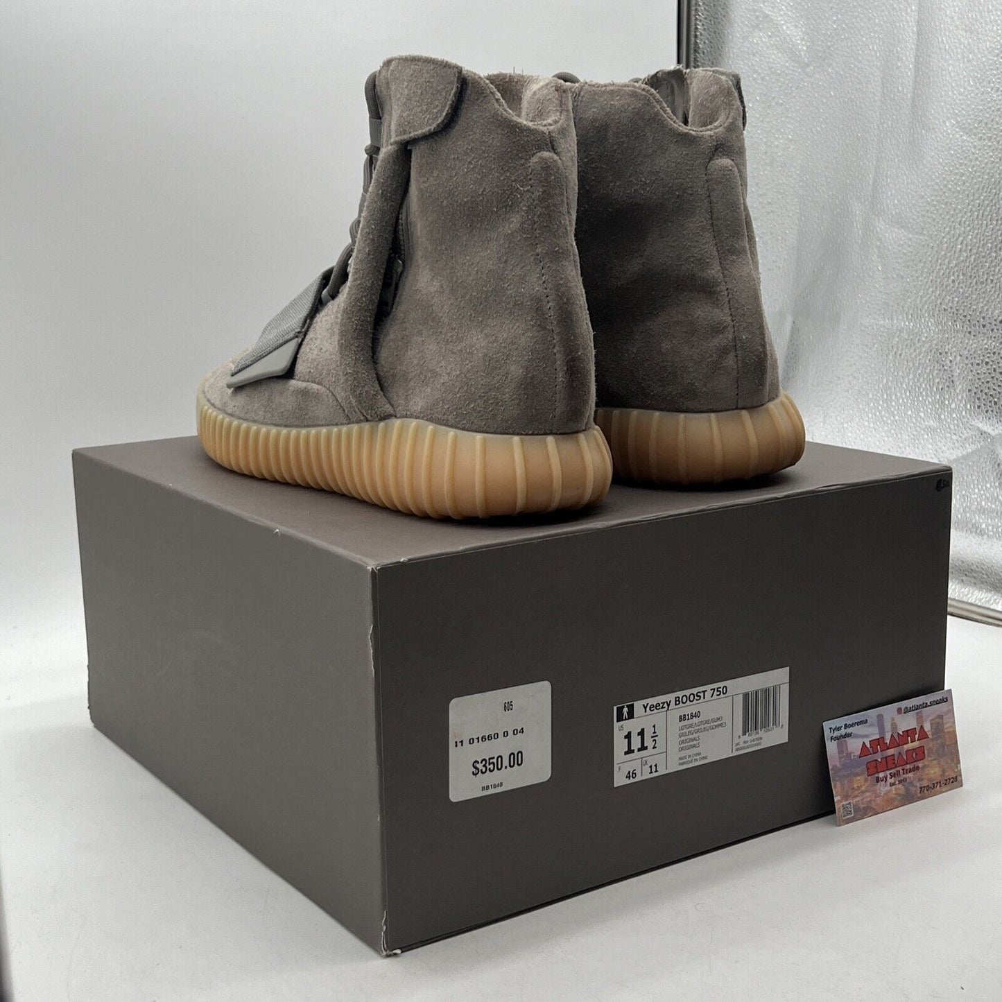 Size 11.5 - adidas Yeezy Boost 750 Grey Gum Suede (BB1840)