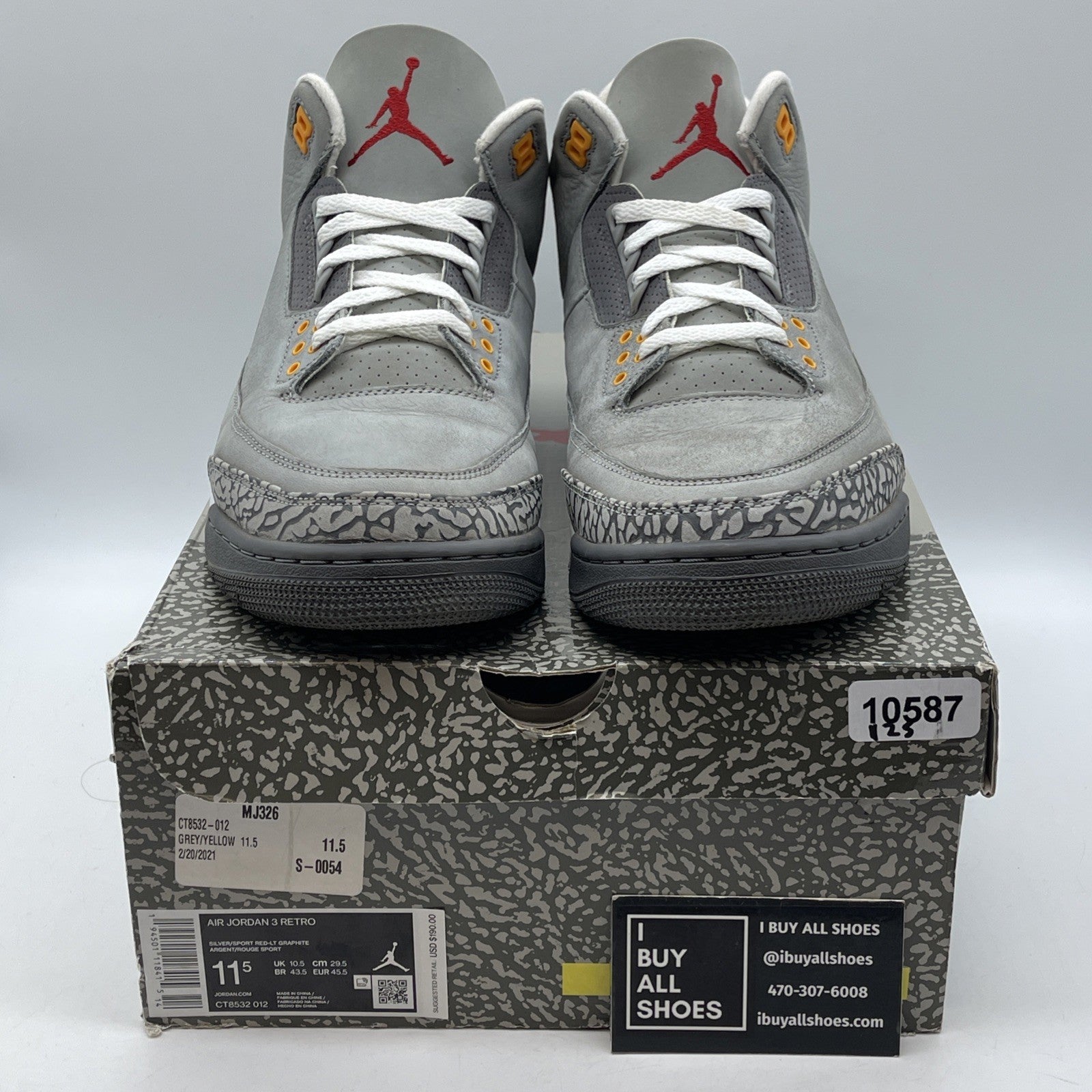 Size 11.5 - Jordan 6 Retro Mid Georgetown Grey White Suede (CT85332-012)