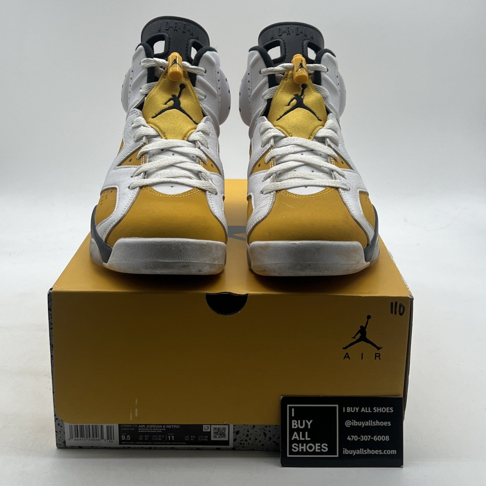 Size 9.5 - Air Jordan 6 Retro Yellow Ochre (CT8529-170)