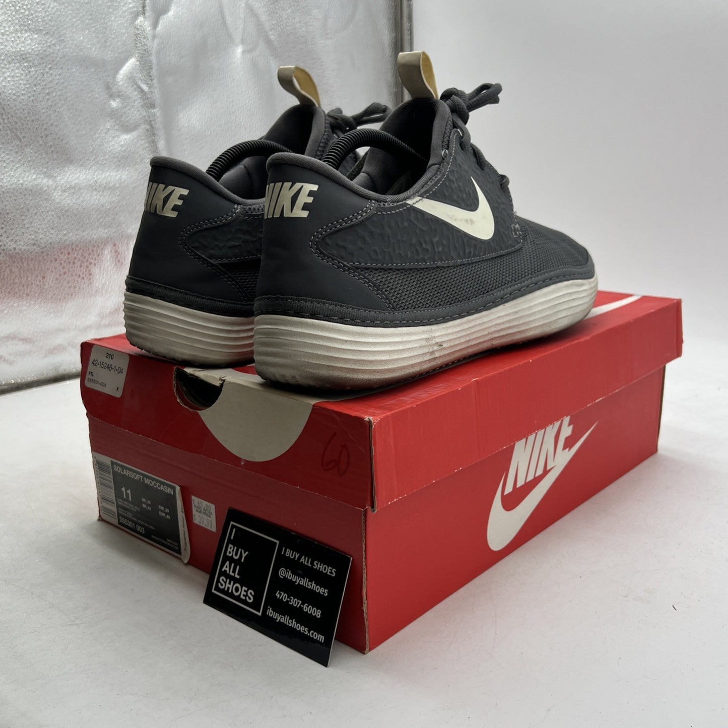 Size 11 - Nike Solarsoft Moccasin 2 Running Sneaker (555301-003)