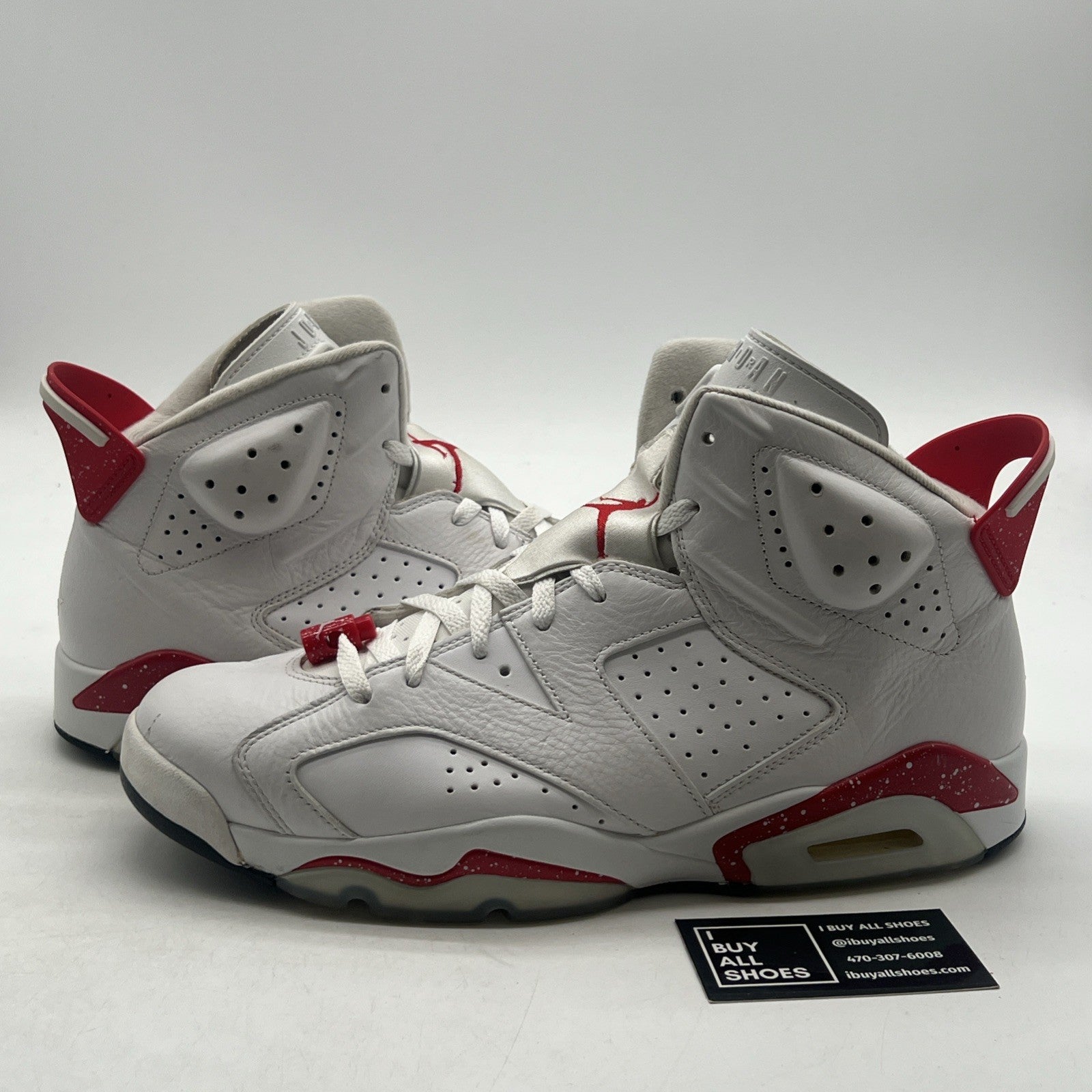 Size 12.5 - Air Jordan 6 White and University Red 2022 (CT8529-162)
