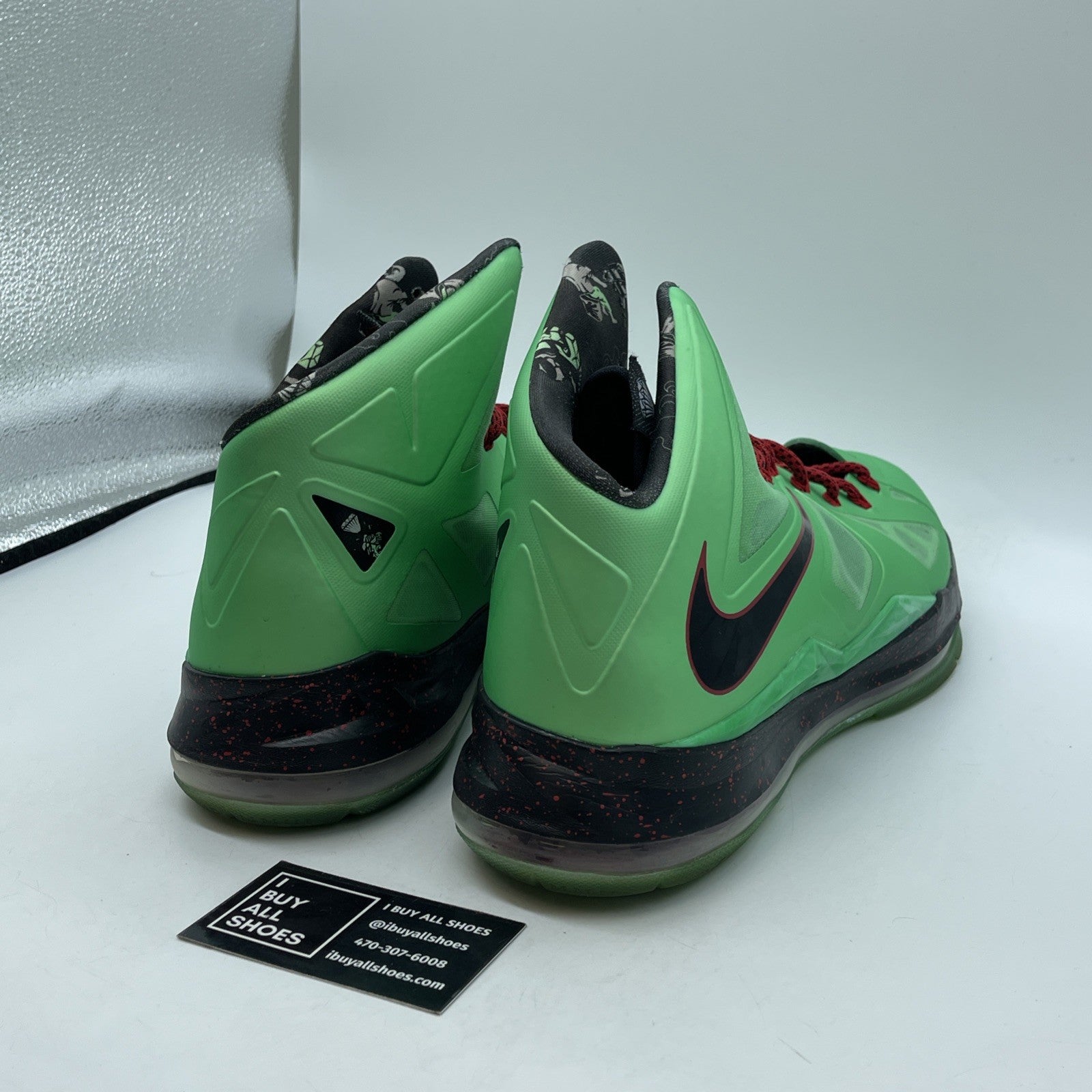 Size 13 - Nike LeBron 10 Cutting Jade Green Black Leather (541100-303)