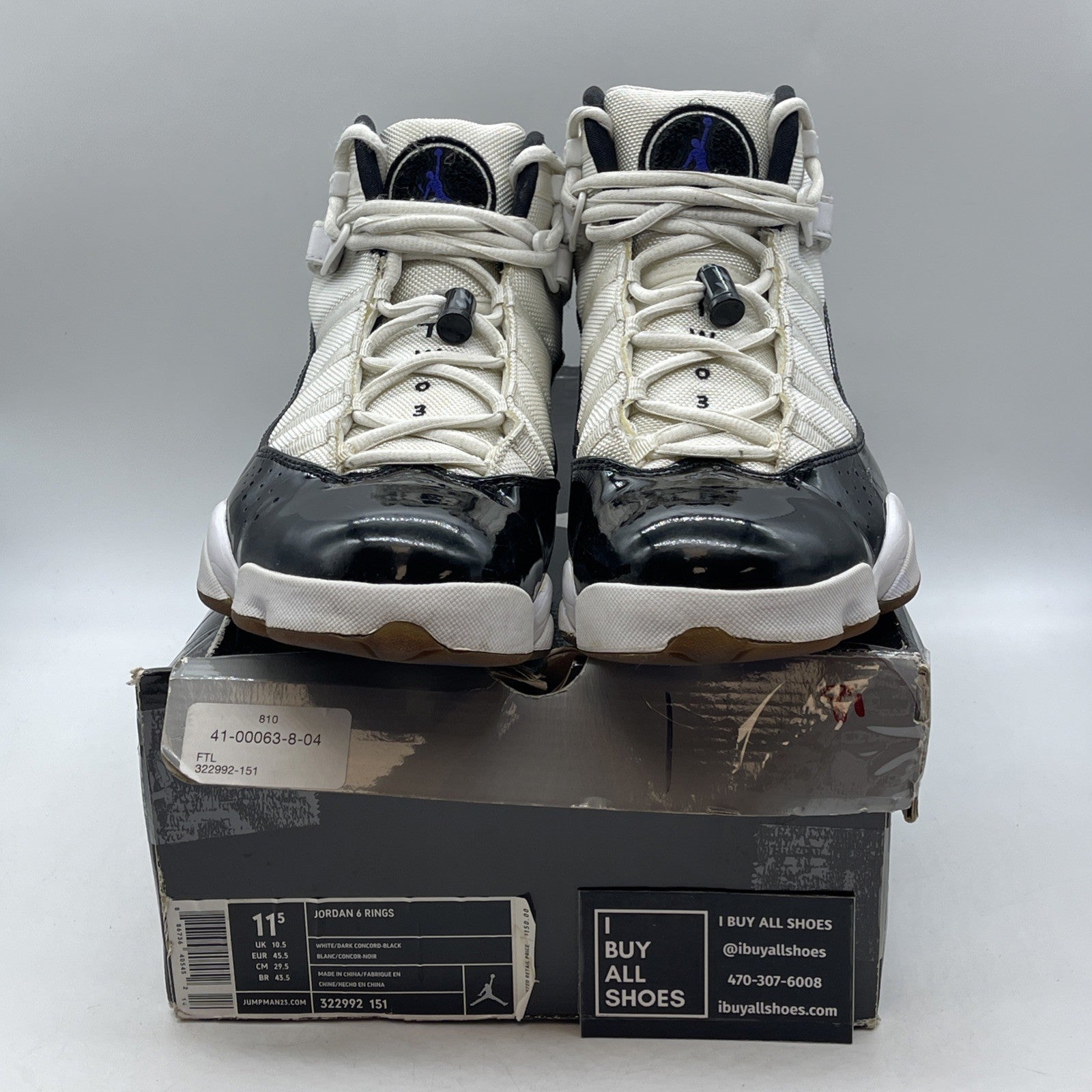 Size 11.5 - Air Jordan 6 Rings Concord (322992-151)