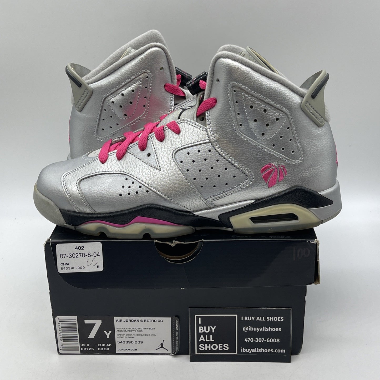 Size 7Y (GS) - Air Jordan 6 Retro Mid Valentines Day (543390-009)