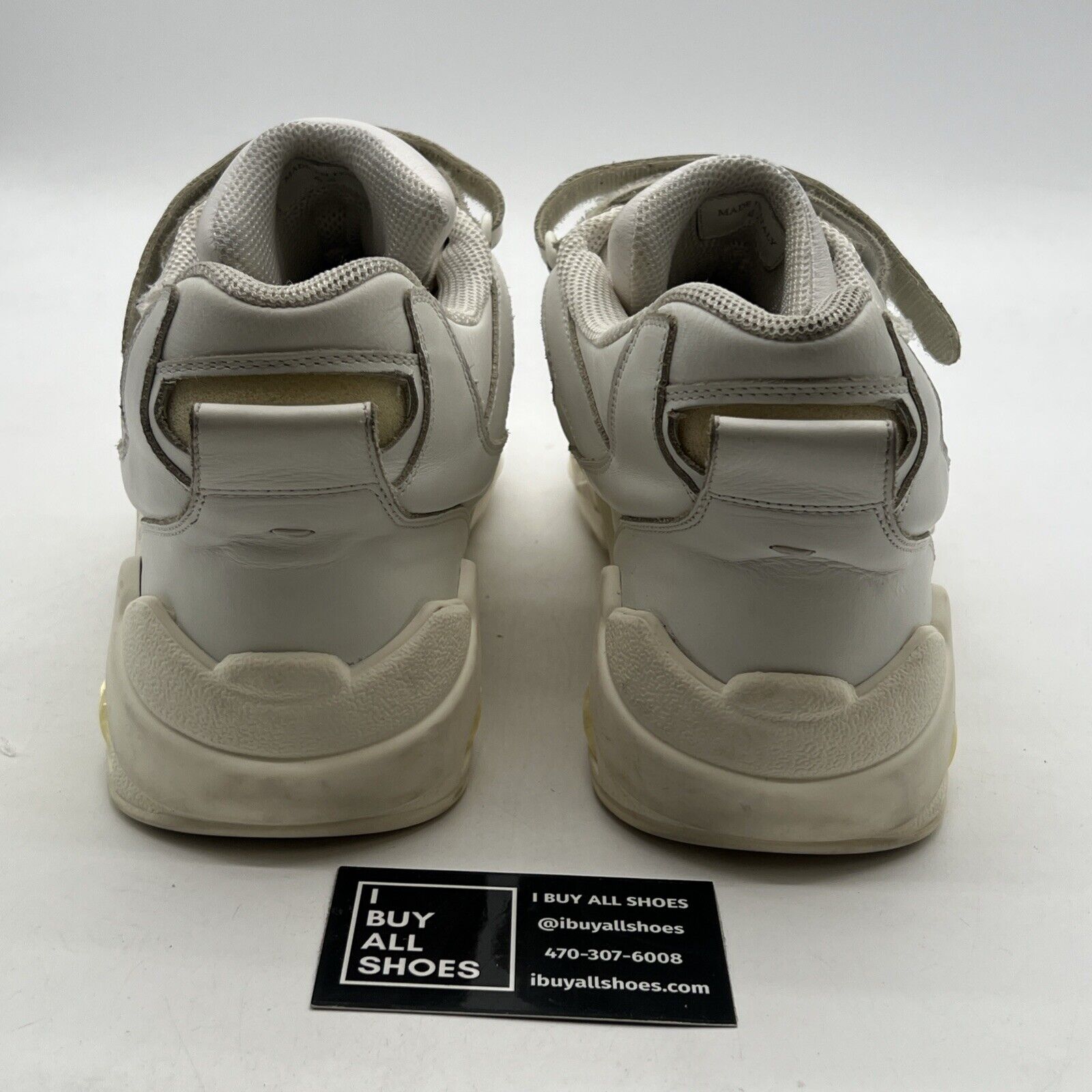 Size 10.5 - Maison Martin Margiela Retro Fit Mid Top Chunky White Distressed