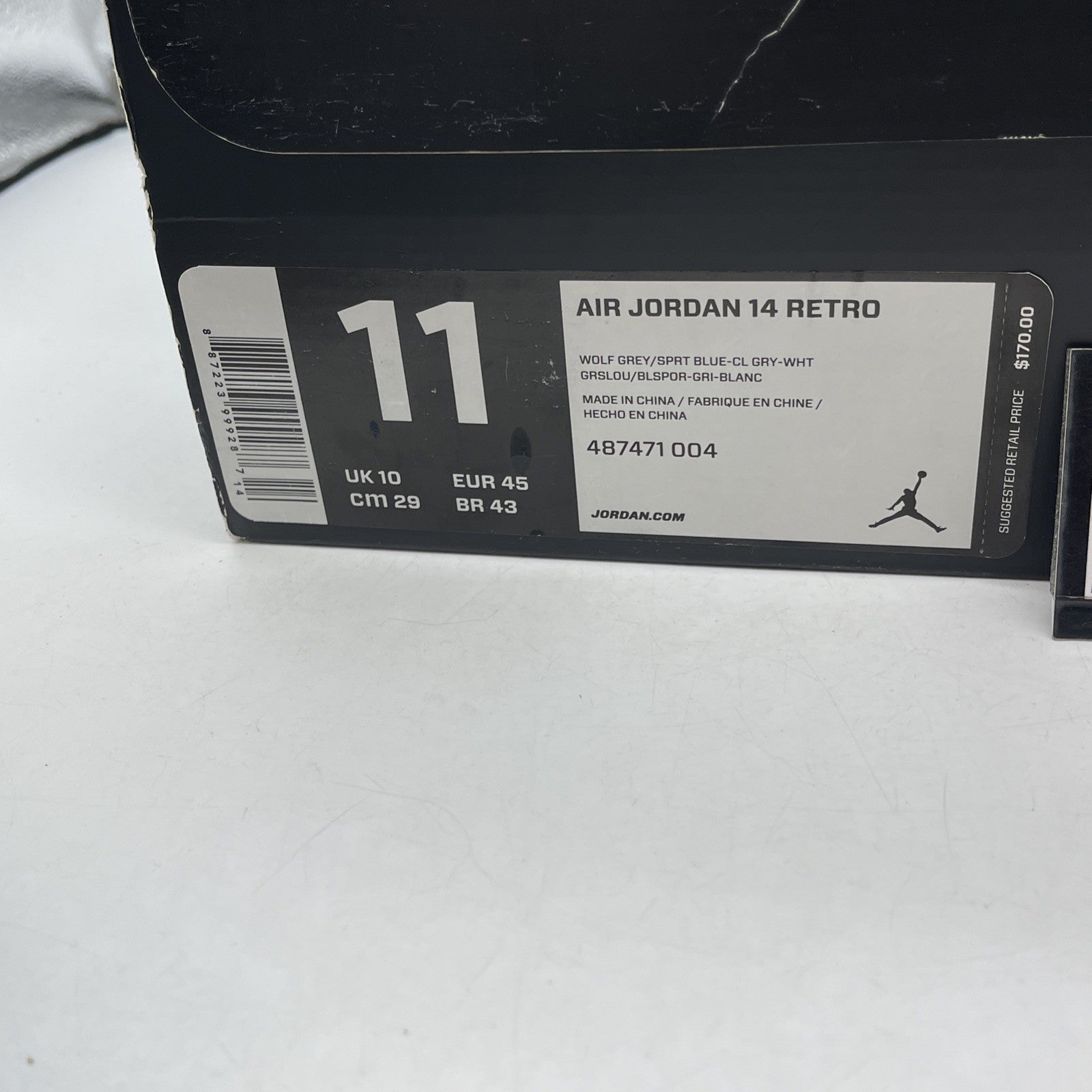 Size 11 - Air Jordan 14 Retro Wolf Grey (487471-004)