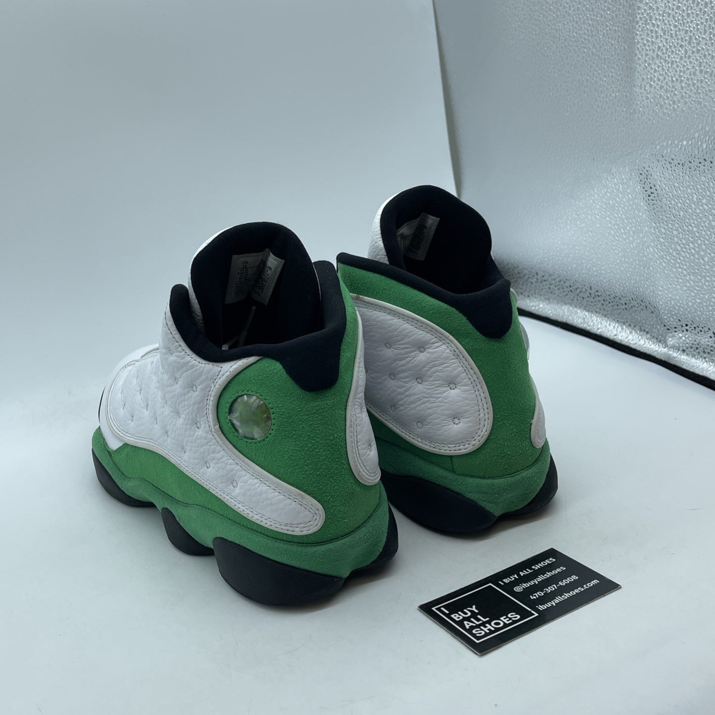 Size 11 - Jordan 13 Retro Lucky Green 2020 White Suede Leather (DB6537-113)