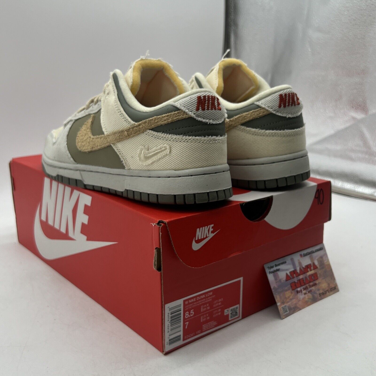 Size 8.5 - Nike Dunk Low Light Bone Dark Stucco W (FZ4341-100)