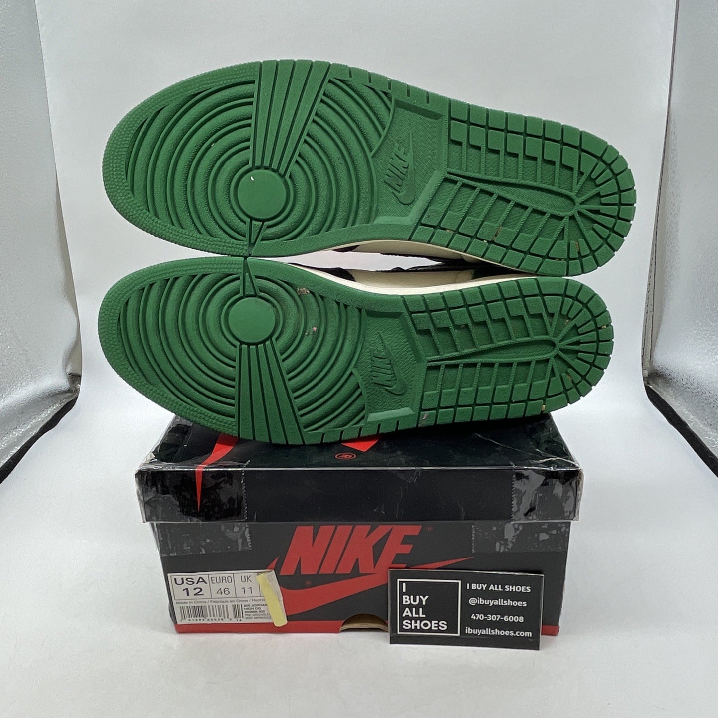 Size 12 - Air Jordan 1 Mid Pine Green (555088-302)