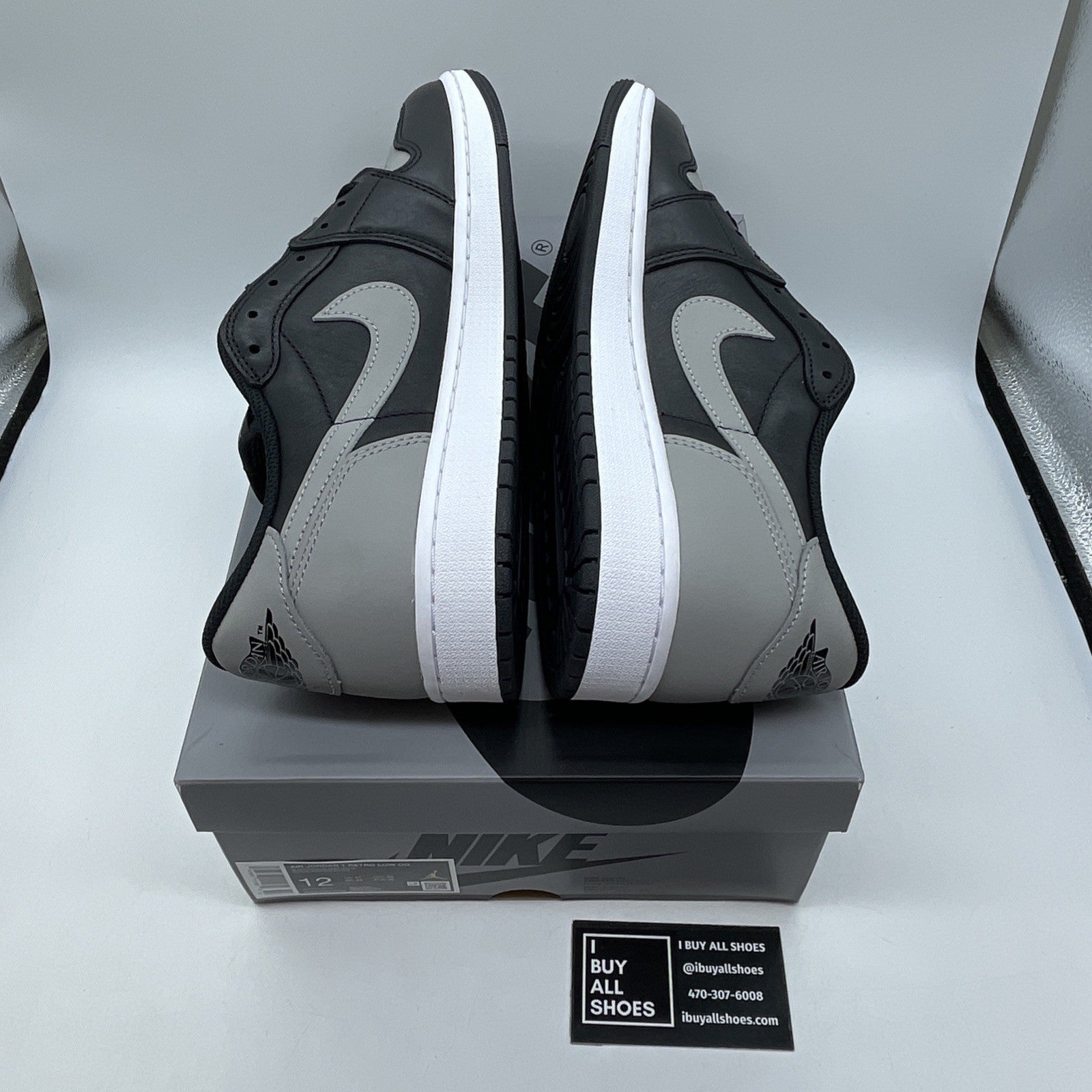 Size 12 - Air Jordan 1 Retro OG 2024 Low Shadow Grey Black (CZ0790-003)