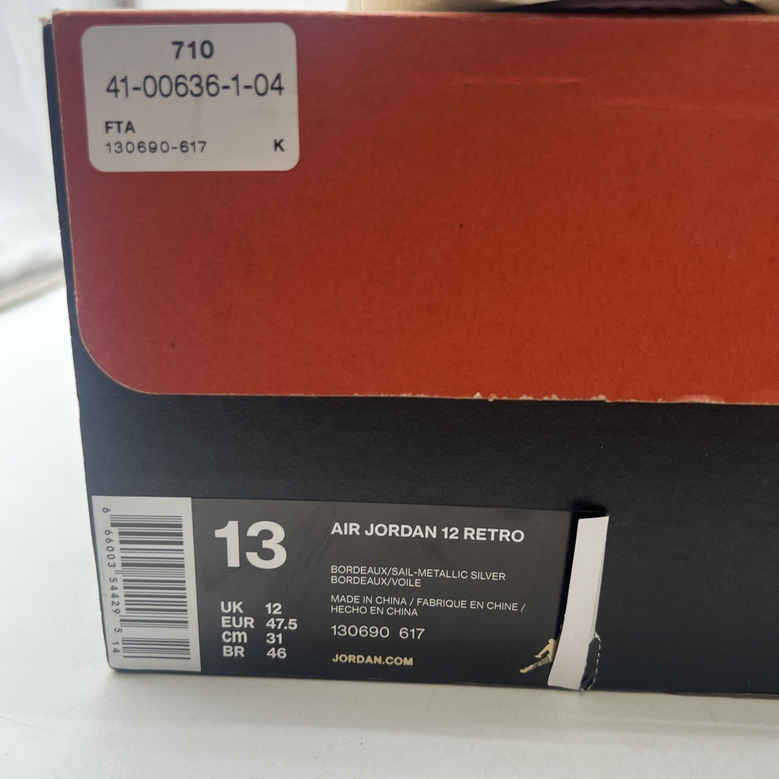 Size 13 - Air Jordan 12 Retro Bordeaux (130690-617)