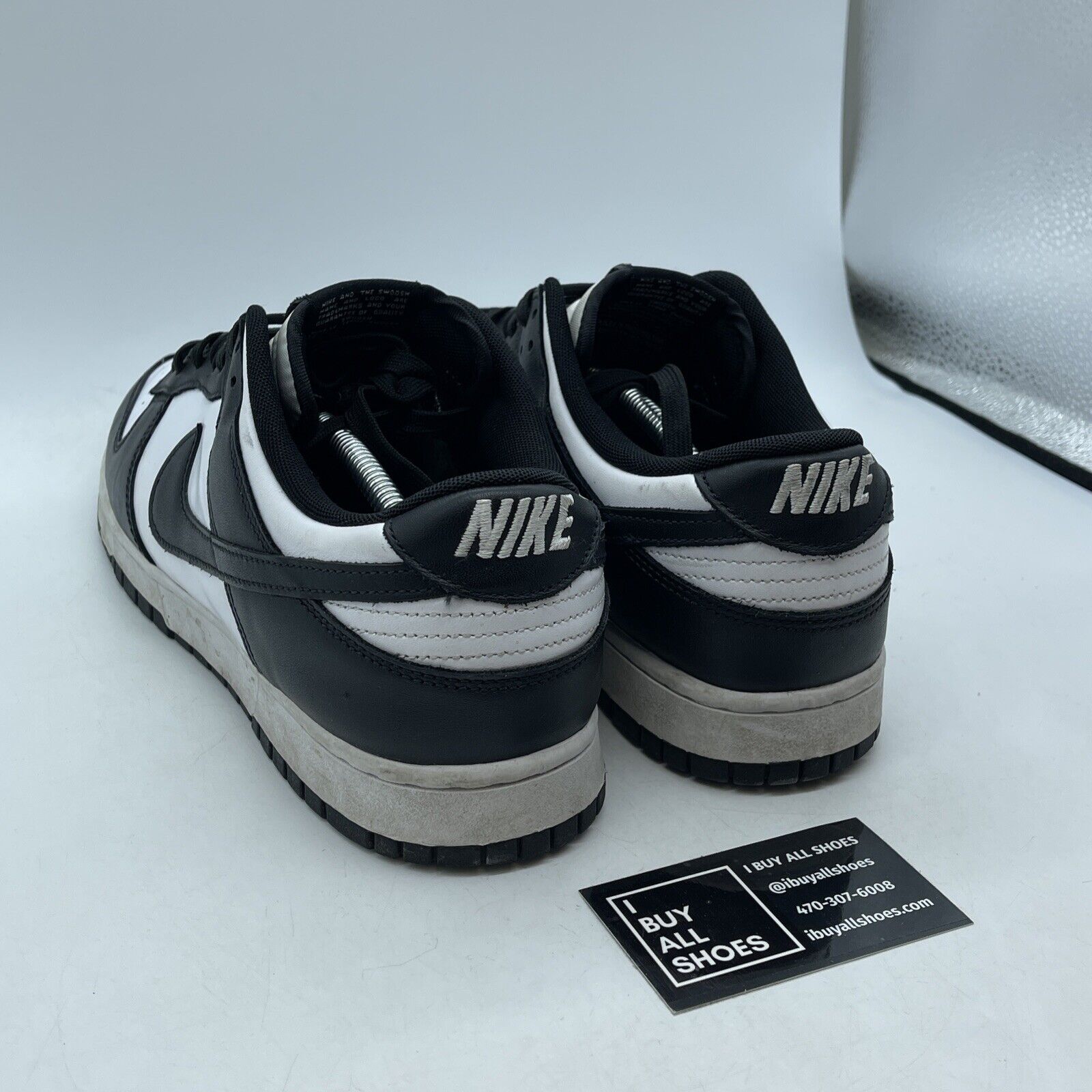 Size 13 - Nike Dunk Low Black White Leather Suede (DD1391-100)