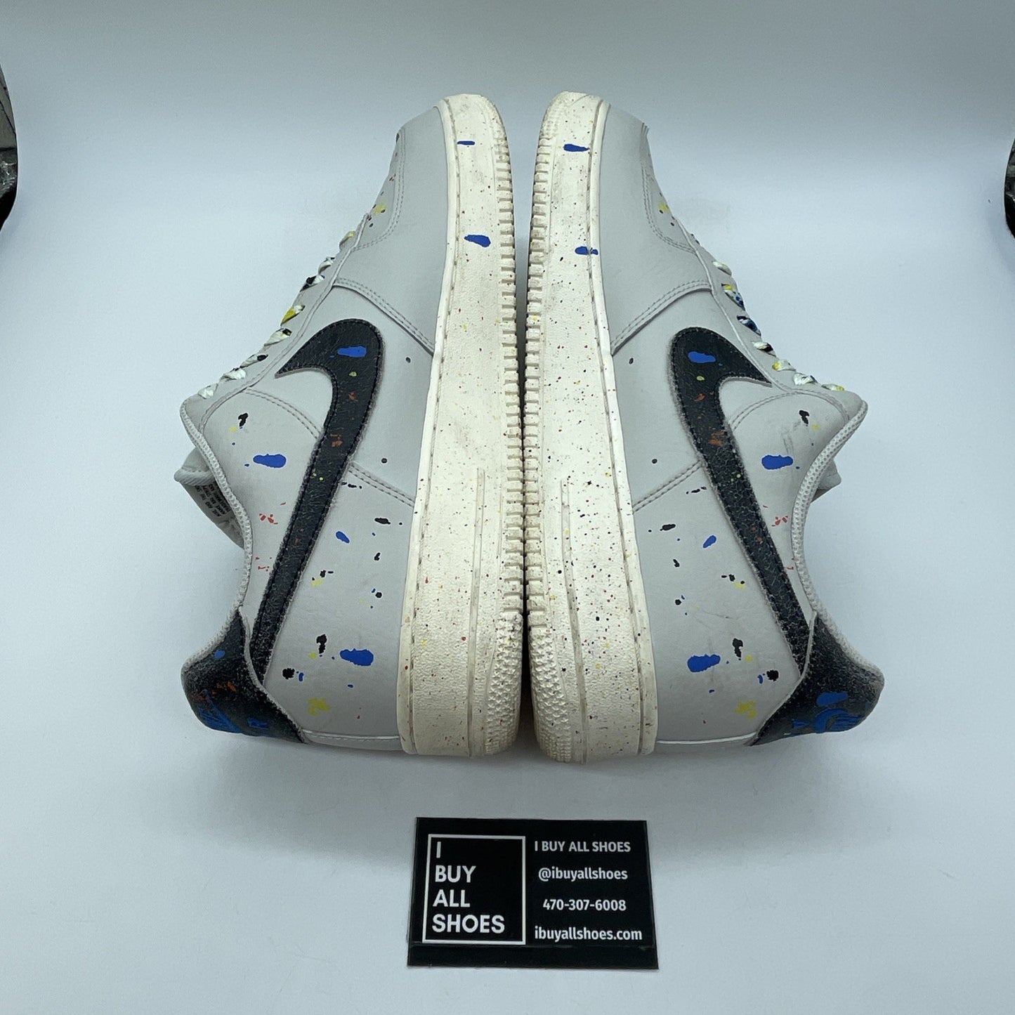 Size 12 - Nike Air Force 1 '07 LV8 Paint Splatter Light Bone (CZ0339-001)