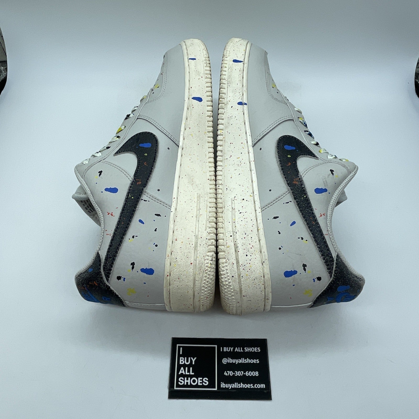 Size 12 - Nike Air Force 1 '07 LV8 Paint Splatter Light Bone (CZ0339-001)