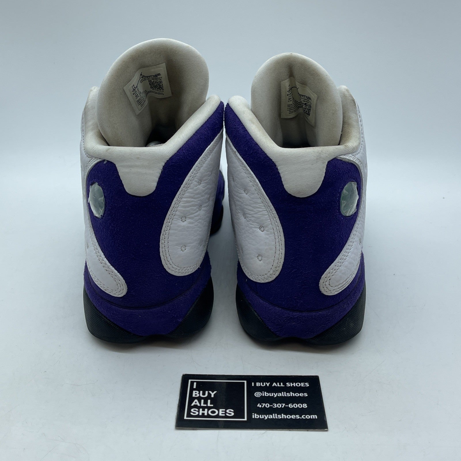 Size 11 - Air Jordan 13 Retro Lakers Purple White Suede Leather (414571-105)