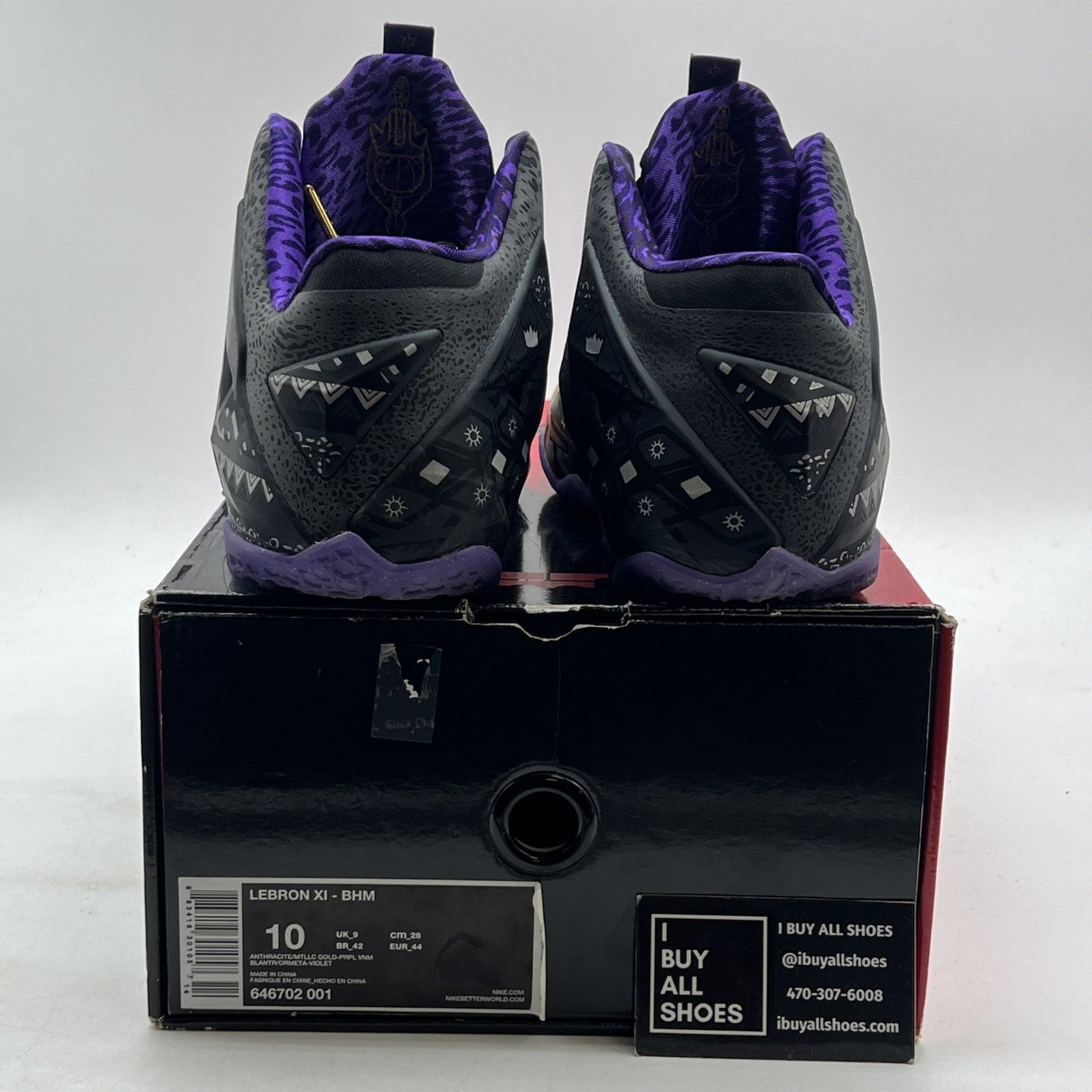 Size 10 - Nike LeBron 11 BHM - (646702-001)