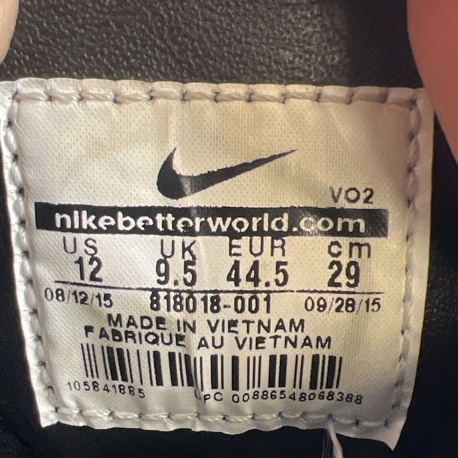 Size 12 - Nike Air Force 1 Flyknit Oreo W (818081-001)