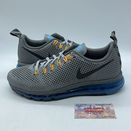 Size 11 - Nike Air Max 90 Motion Wolf Grey Blue Yellow Black (631767-004)