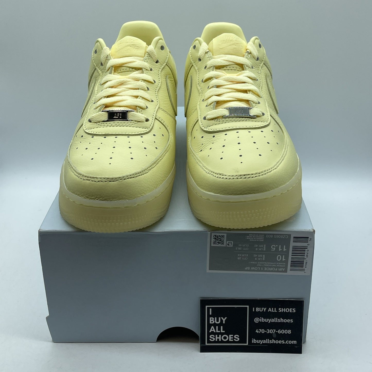Size 10 - Nike NOCTA x Air Force 1 Low Certified Lover Boy - Citron Tint
