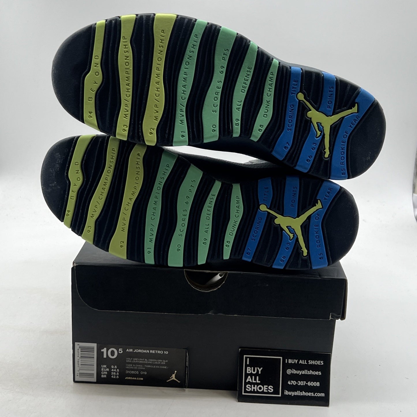 Size 10.5 - Air Jordan 10 Retro Rio (310805-019)