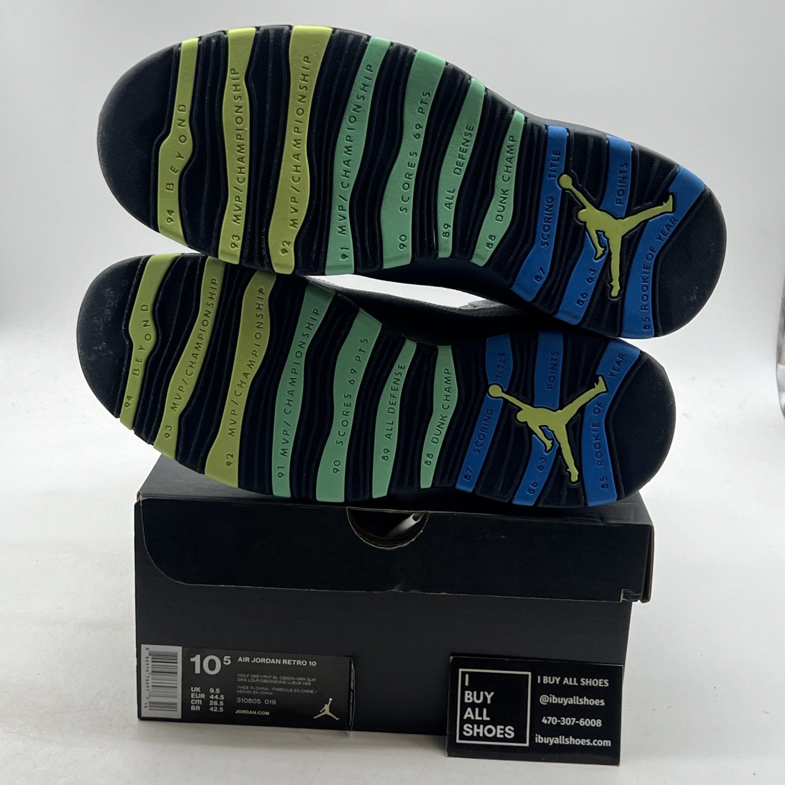Size 10.5 - Air Jordan 10 Retro Rio (310805-019)
