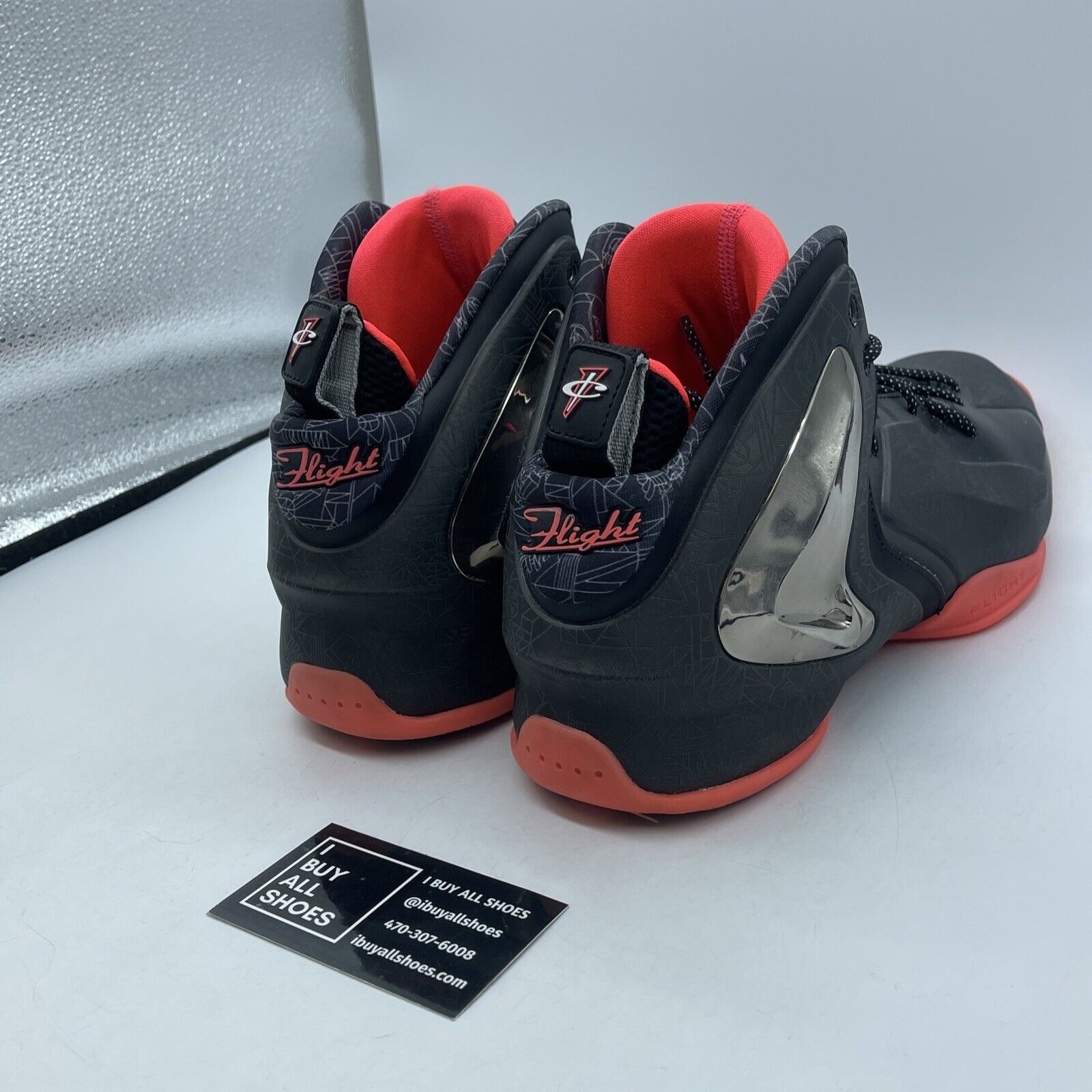 Size 11 - Nike Lil Penny Posite Prm Qs Gumbo League Grey Red (652121-001)