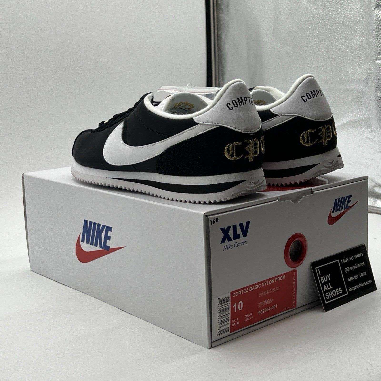 Size 10 - Nike Cortez Basic Nylon Compton (902805-001).
