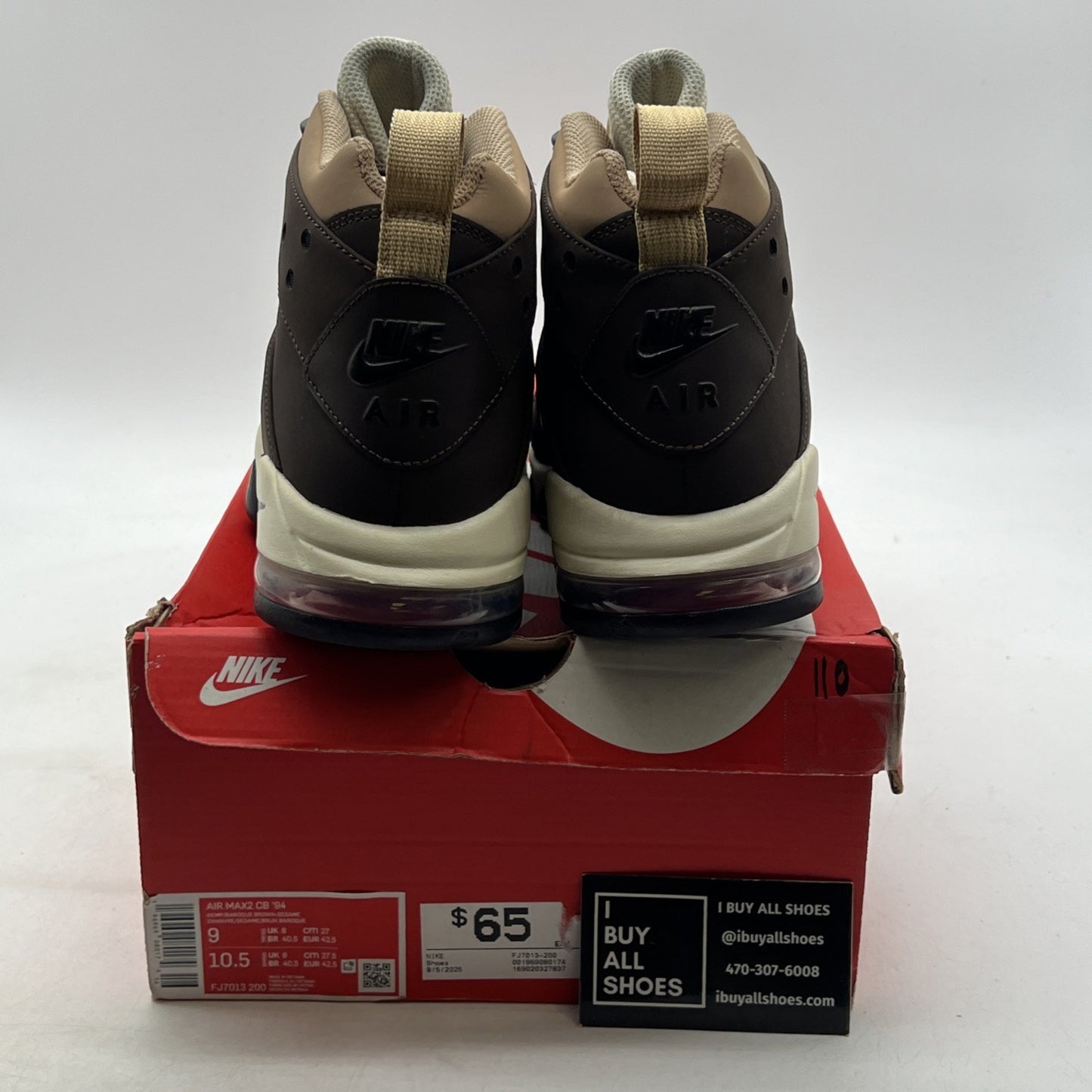 Size 9 - Nike Air Max2 CB '94 Hemp Baroque Brown Sesame (FJ7013-200)