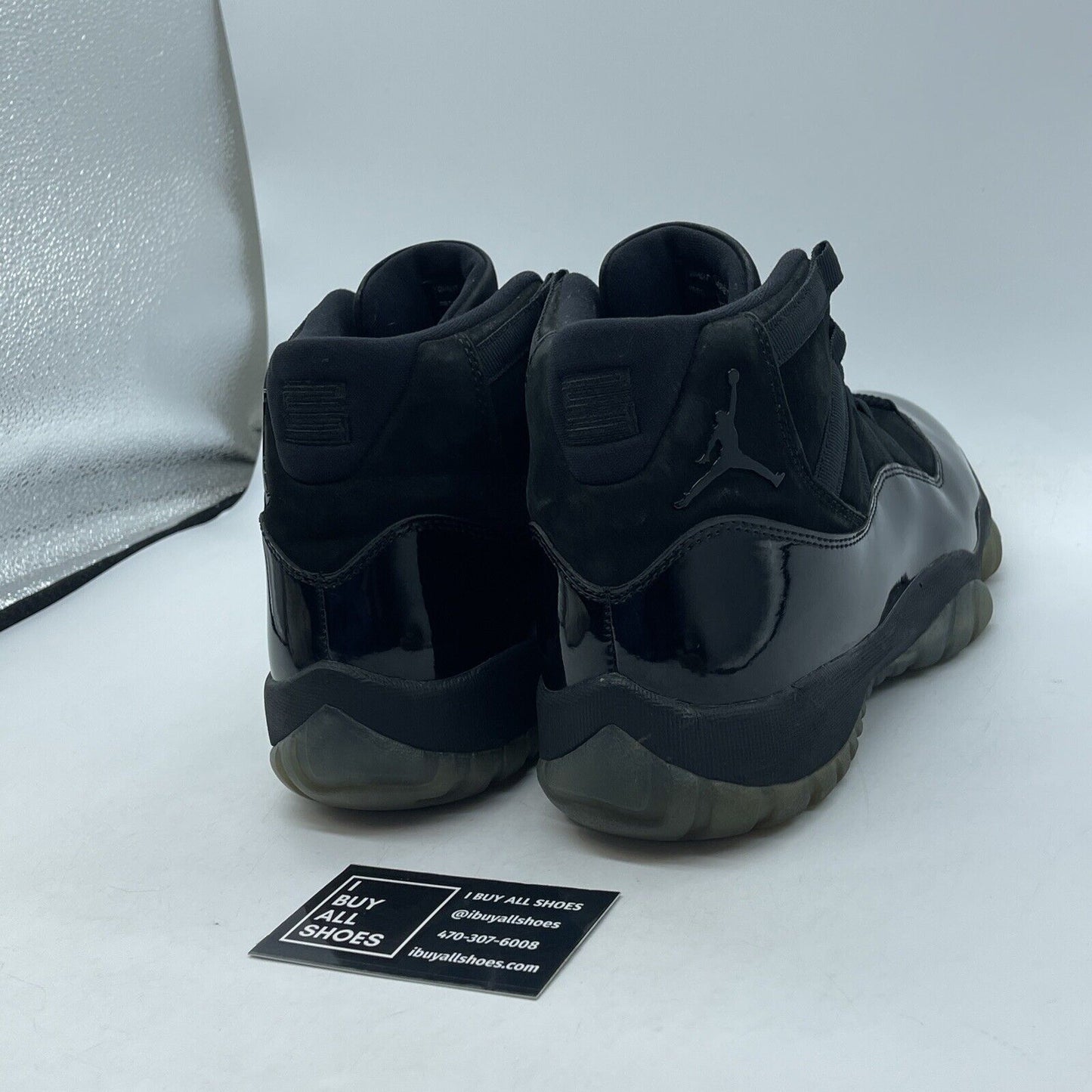 Size 10 - Jordan 11 Retro Cap and Gown Black Suede Leather (378037-005)