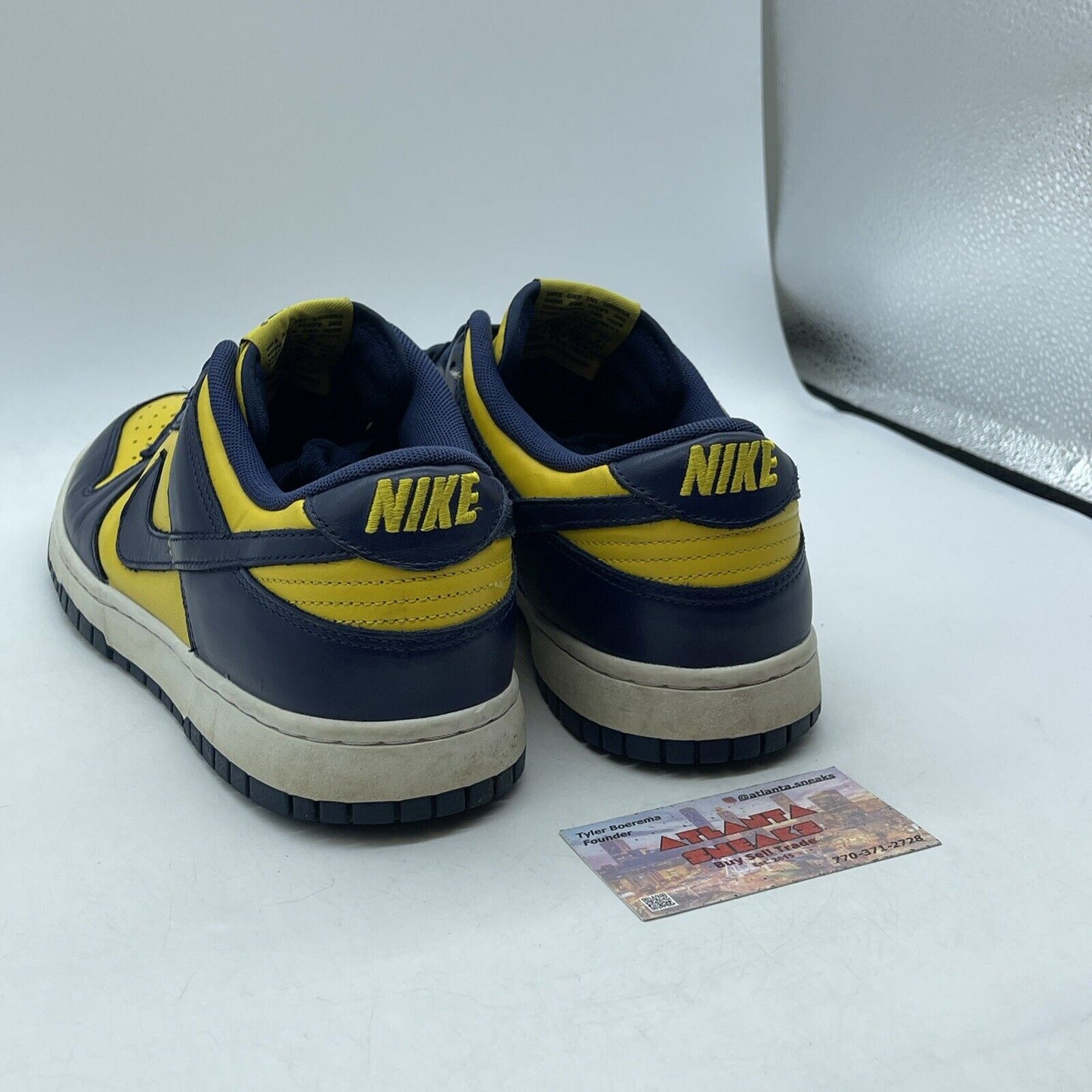 Size 11 - Nike Dunk Low Michigan 2021 Yellow Blue Leather (DD1391-700)