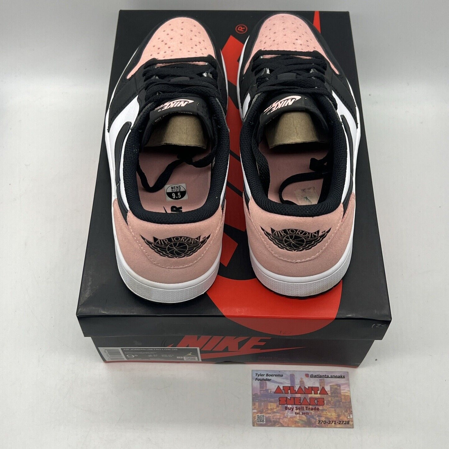 Size 9.5 - Jordan 1 Low OG Bleached Coral White Black Leather (CZ0790-061)