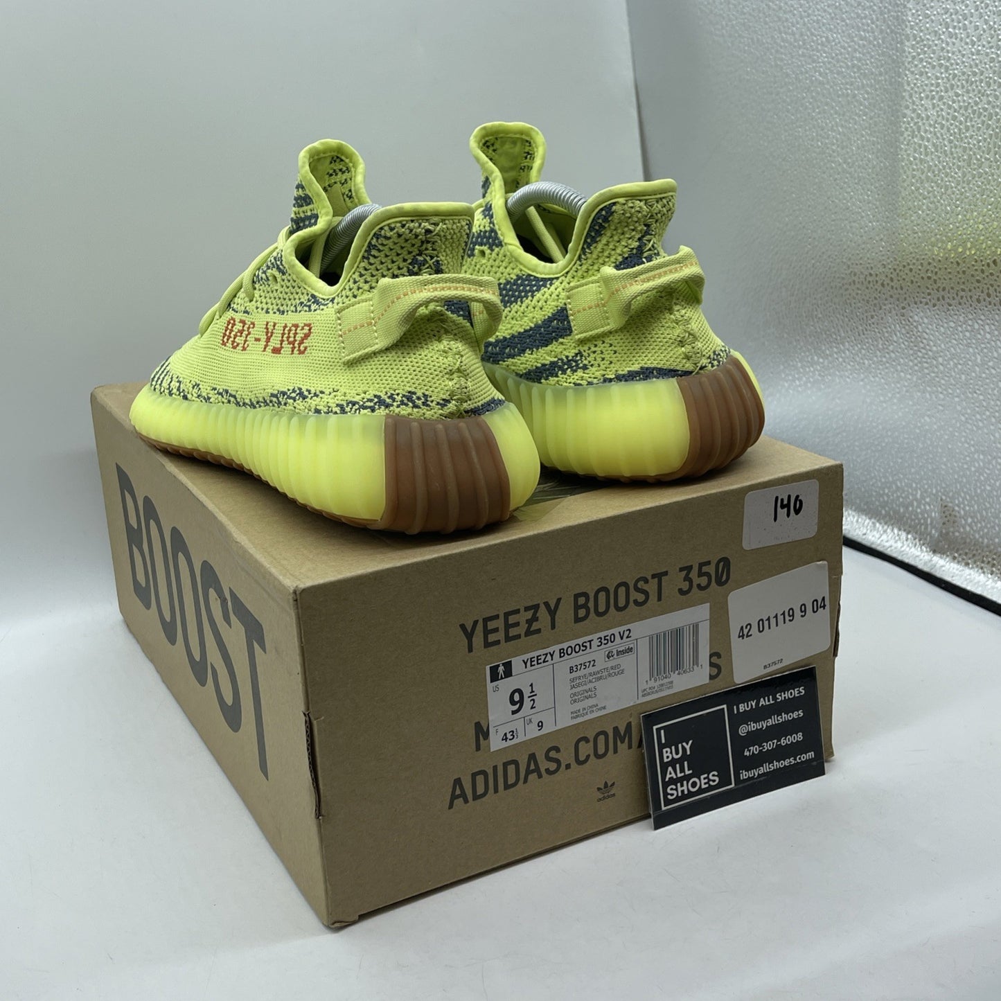 Size 9.5 - adidas Yeezy Boost 350 V2 Low Semi Frozen Yellow Suede (B37572)