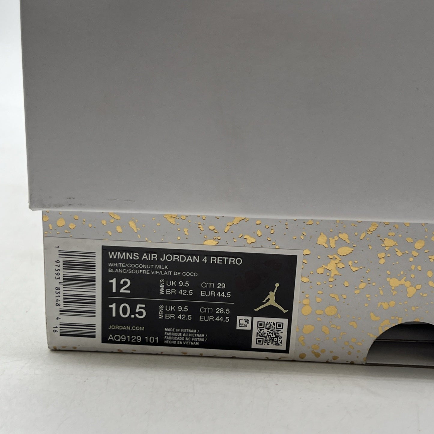 Size 12 - Air Jordan 4 Retro Vivid Sulfur W (AQ9129-101)