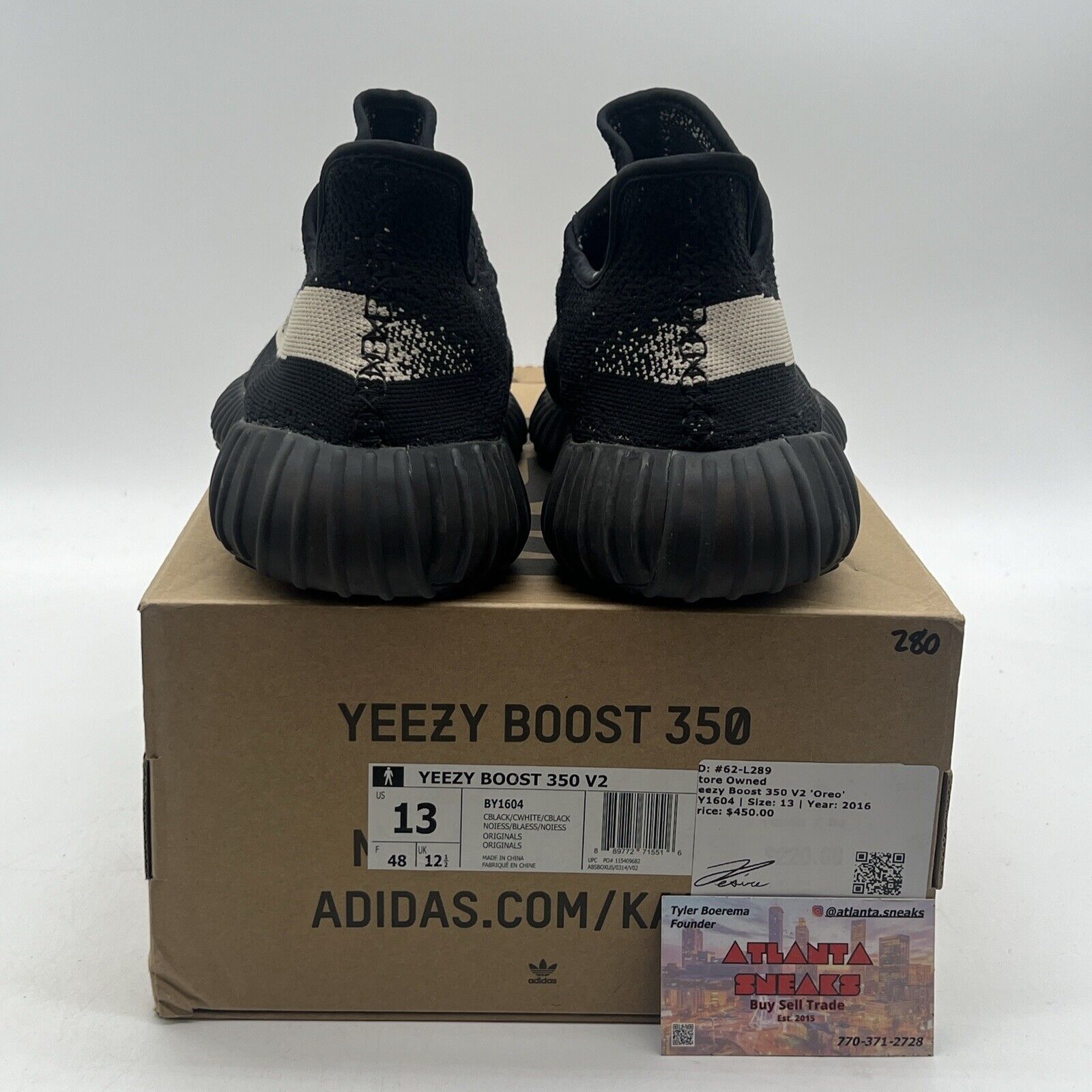 Size 13 - adidas Yeezy Boost 350 V2 Low Oreo Black (BY1604)