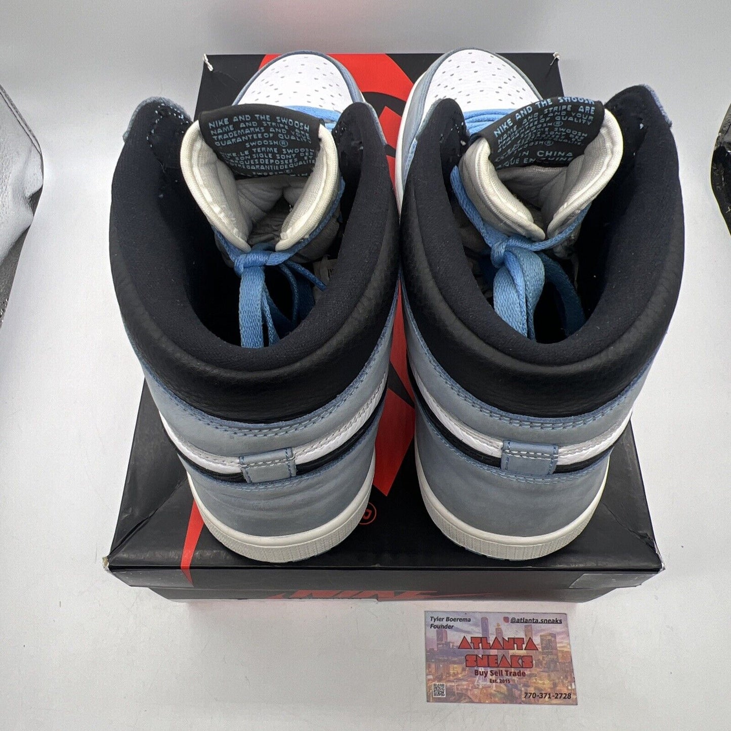 Size 13 - Jordan 1 Retro OG High University Blue Black White Leather 555088-134