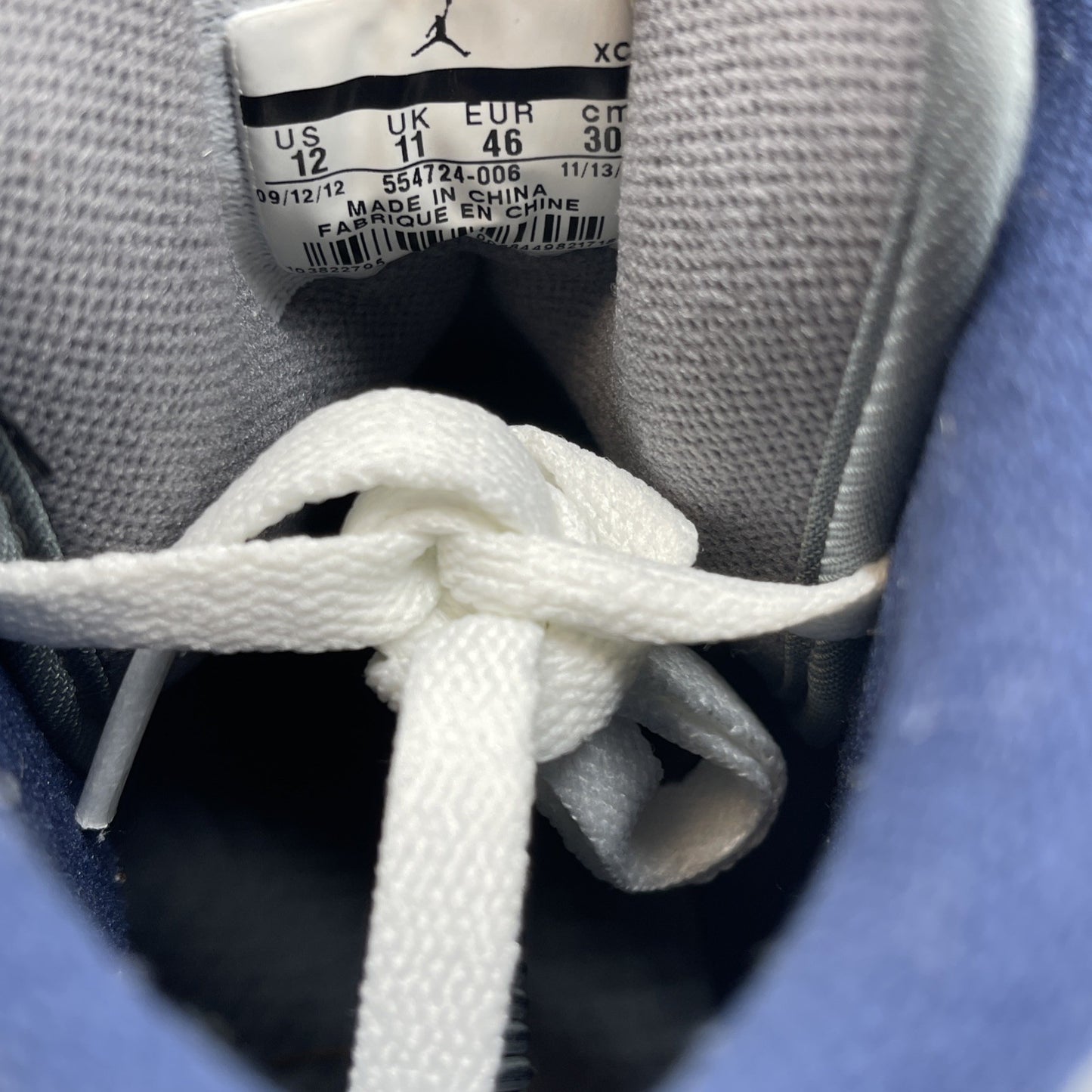 Size 12 - Air Jordan 1 Mid Georgetown Grey Blue Leather (554724-006)