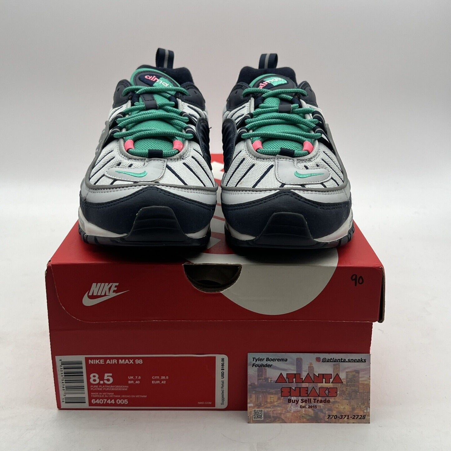 Size 8.5 - Nike Air Max 98 South Beach (640744-005)