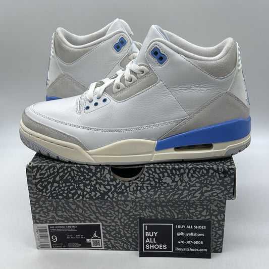 Size 9 - Air Jordan 3 Retro Lucky Shorts Blue Grey Suede Leather (CT8532-101)