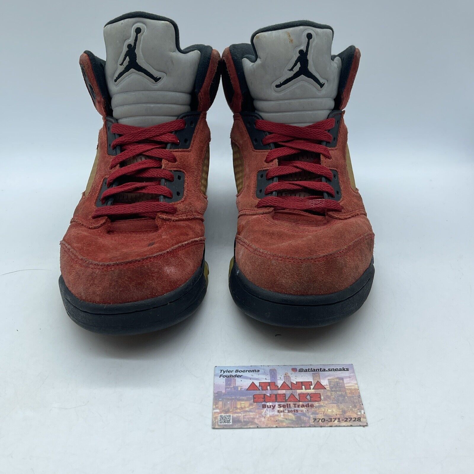 Size 10.5 - Jordan 5 Retro Mid Raging Bull Red Black Suede Leather (DD0587-600)