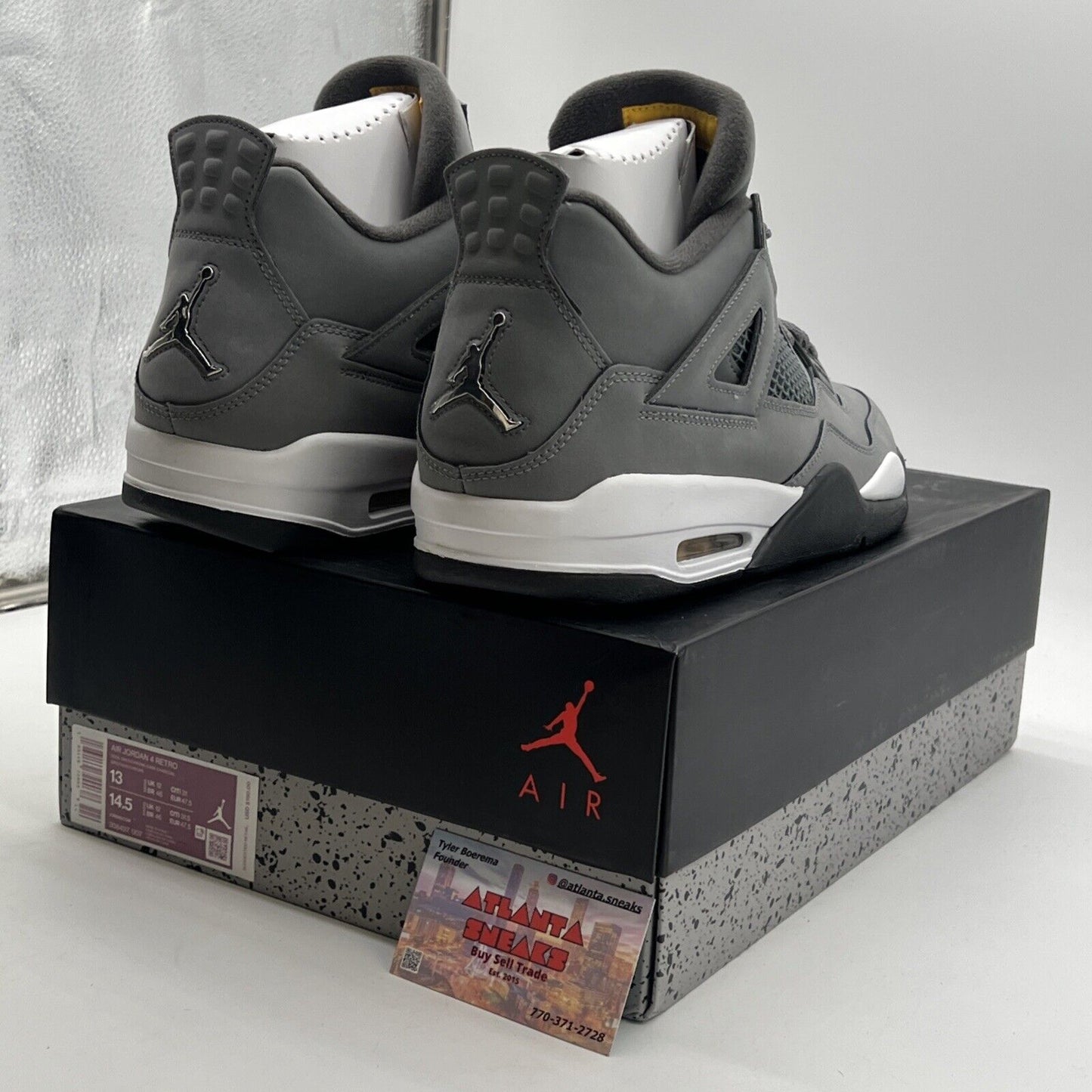 Size 13 - Air Jordan 4 Retro Low Cool Grey (308497-007)
