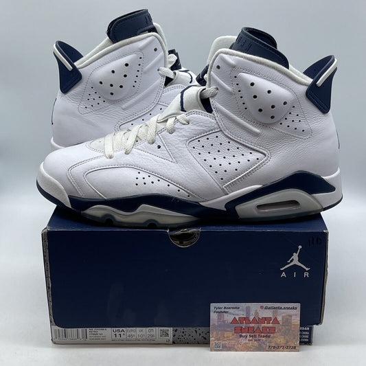 Size 11.5 - Jordan 6 Retro Midnight Navy White Leather (CT8529-141)